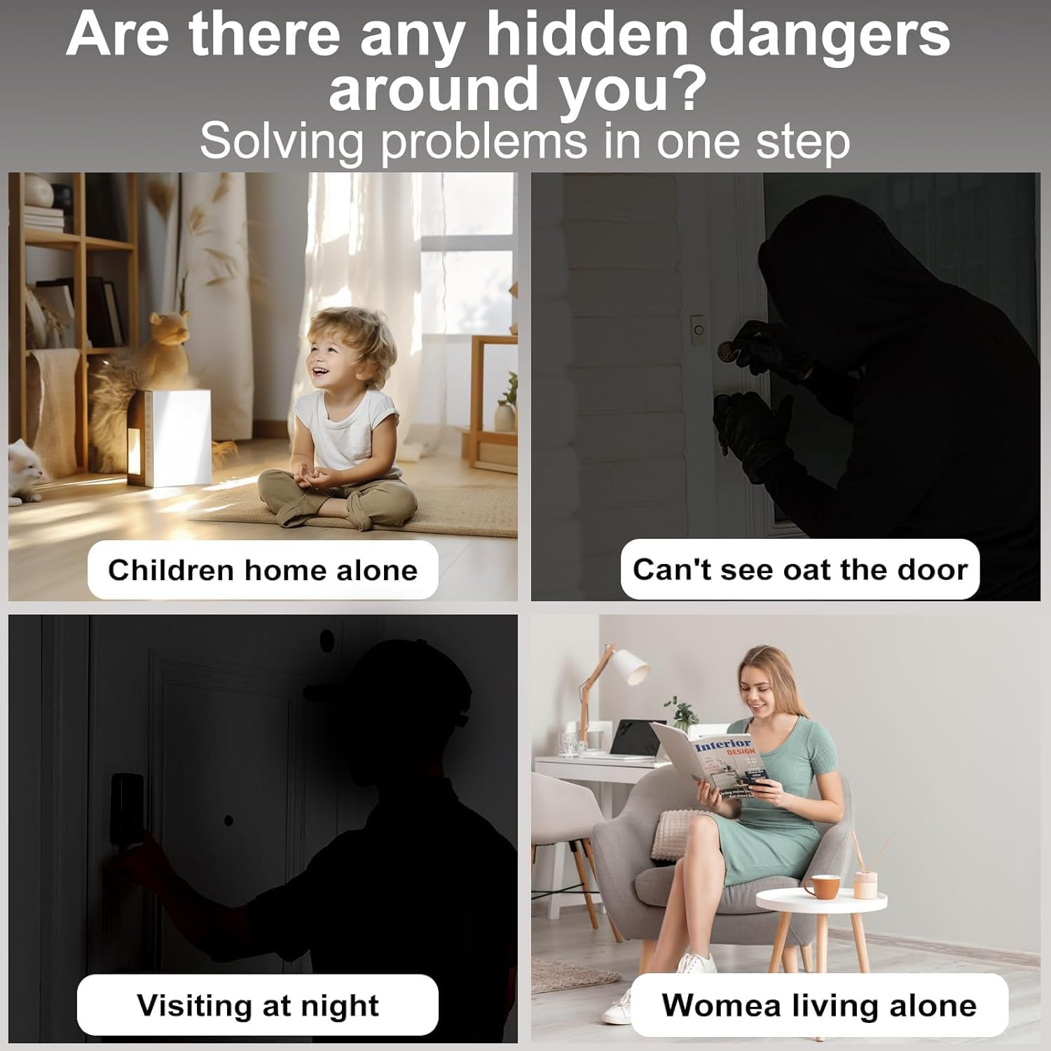 HUAJUN Wireless Video Doorbell Camera,1080P Video Doorbell Intercom System with 4.3 Inch Screen, Night Vision, 80 Wide Angle Lens, Indoor Outdoor Surveillance for Home image number 3