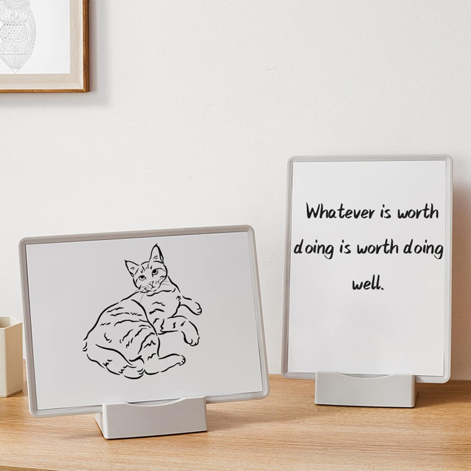 Nurdo Book Stand Holder Portable Multifunctional Magnetic White Board Paper Clipboard Bookstand Reading with Pen Slot Support for Reading Hands Free Student Children Writing Bracket Office image number 6