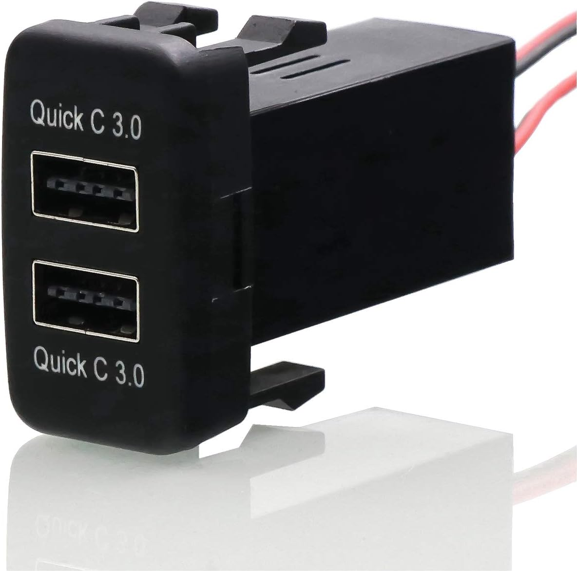 QC3.0 Dual USB Power Socket, Quick Charge Car Charger USB Adapter for Smart Phone PDA Ipad Iphone Android GPS Suitable for Toyota (Type B) image number 5