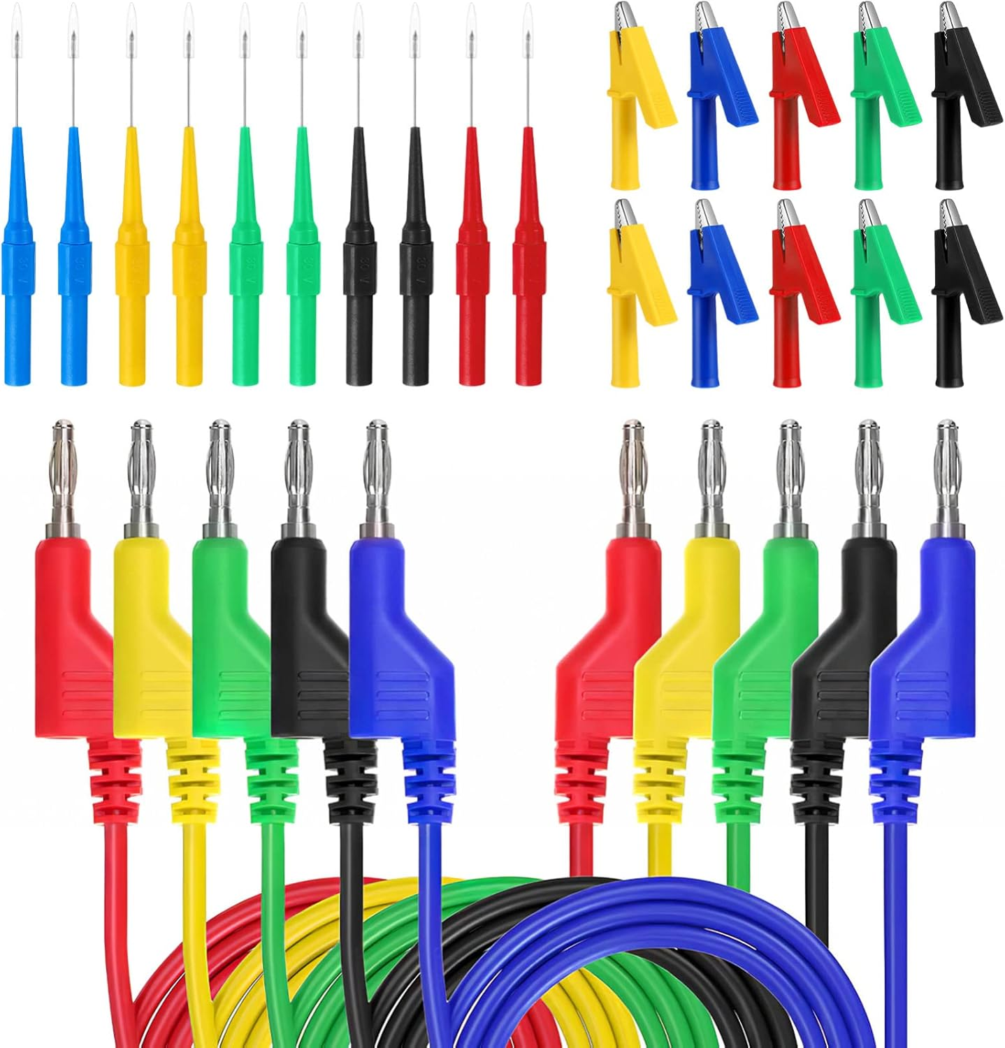 Iplusmile Quality Test Leads with Alligator Clips Electrical Testing Tools Probes for Multimeters image number 3