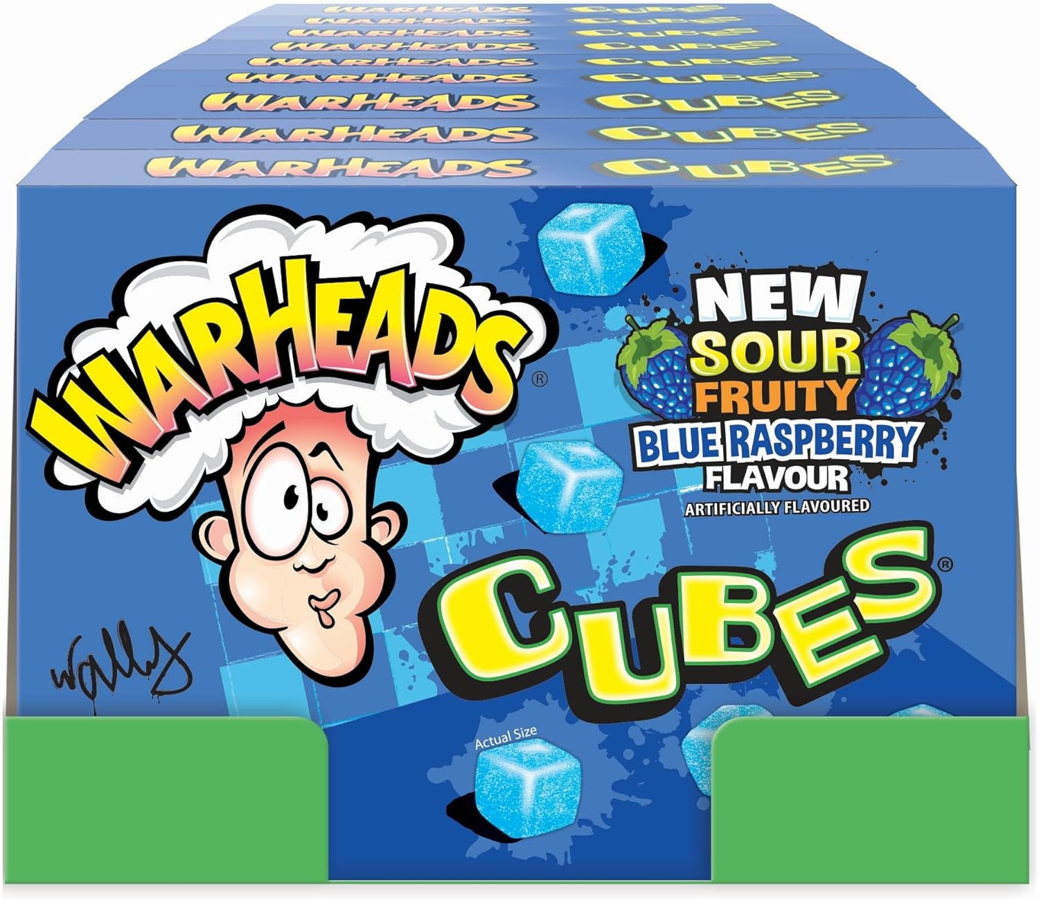 Warheads Blue Raspberry Cubes Theatre Box 85G image number 3