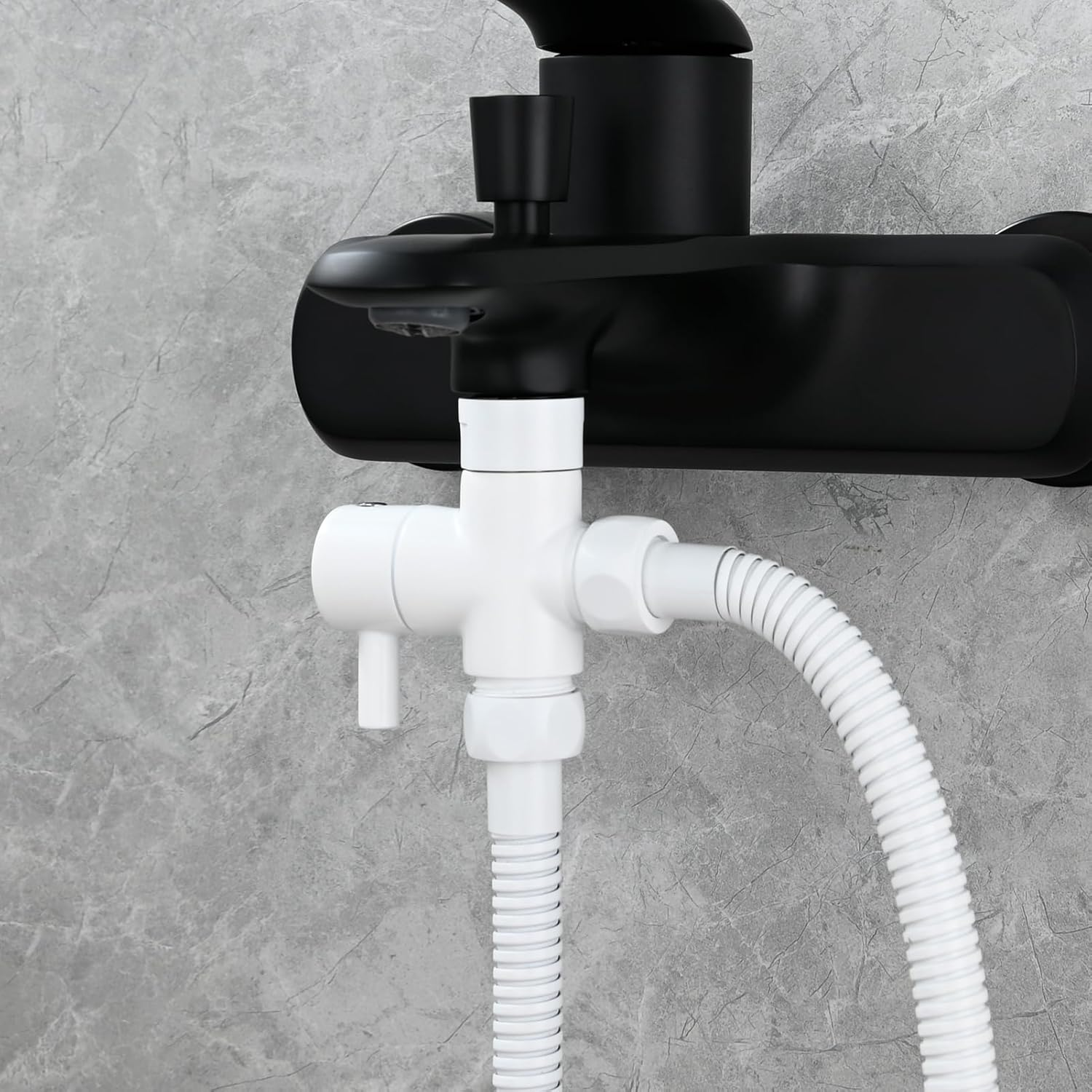 Tecmolog DSF007W Brass Diverter Valve Shower 3-Way Diverter Valve G1/2 Inch Shower System Replacement Part for Bathroom White - White image number 5