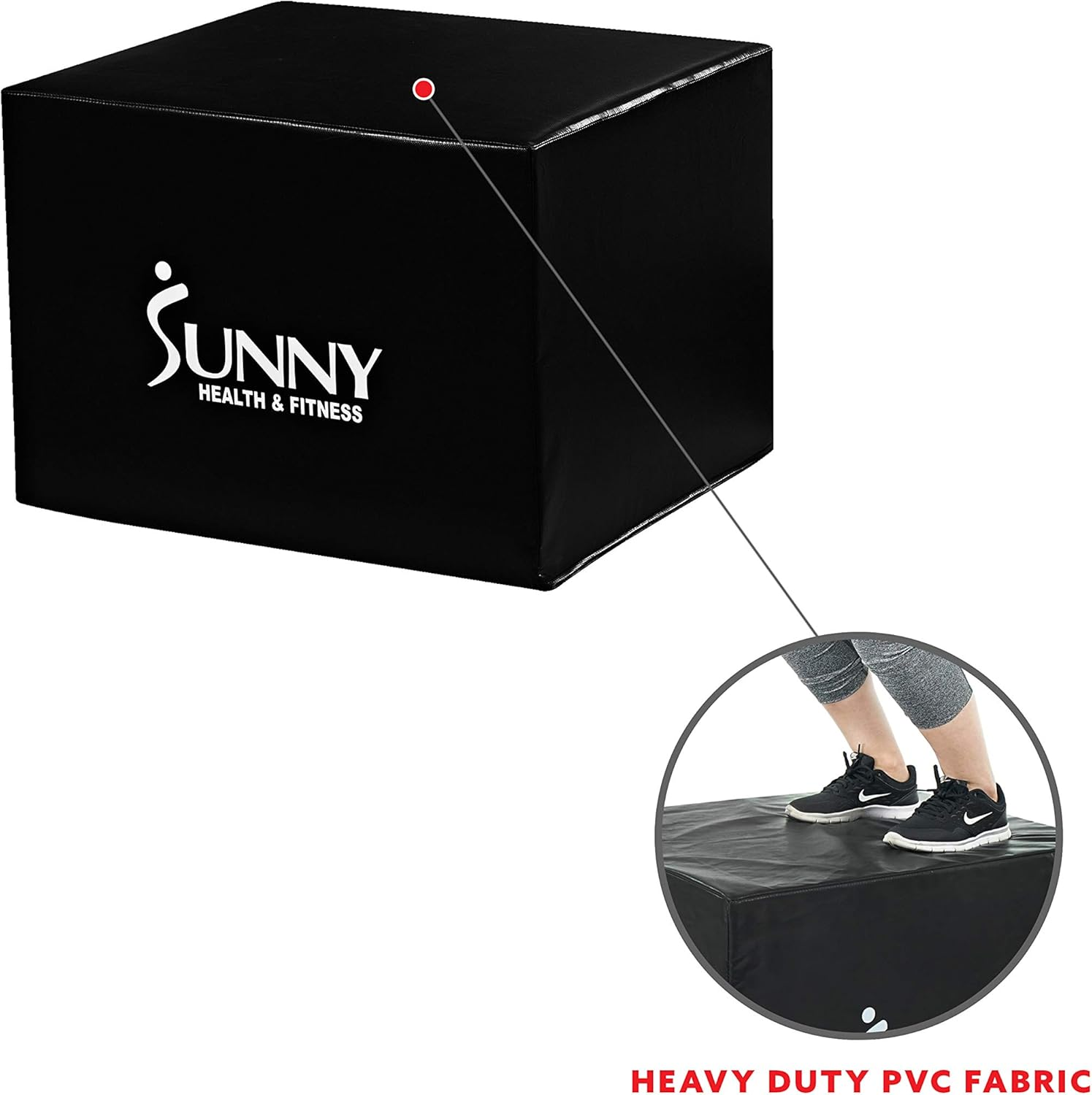 Sunny Health & Fitness Foam Plyo Box with Adjustable Heights and High Weight Capacity image number 5