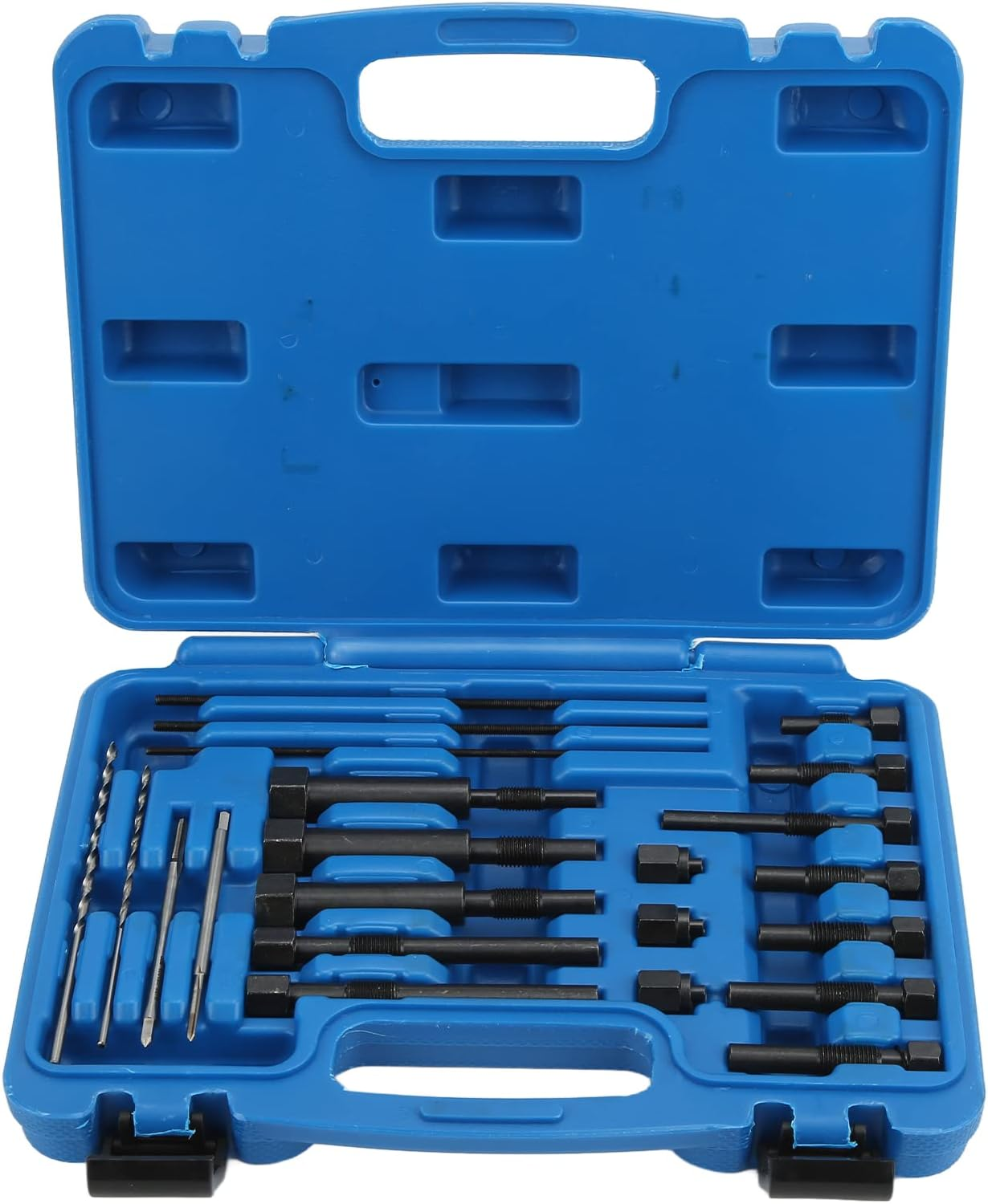 Brilluxa Glow Plug Removal Tool Kit, Glow Plug Extractor Set, 22PCS Metal Portable Extraction Kit, Automotive Pulling Tool Set, Engine Maintenance Repair Tool, Vehicle Workshop Equipment image number 3