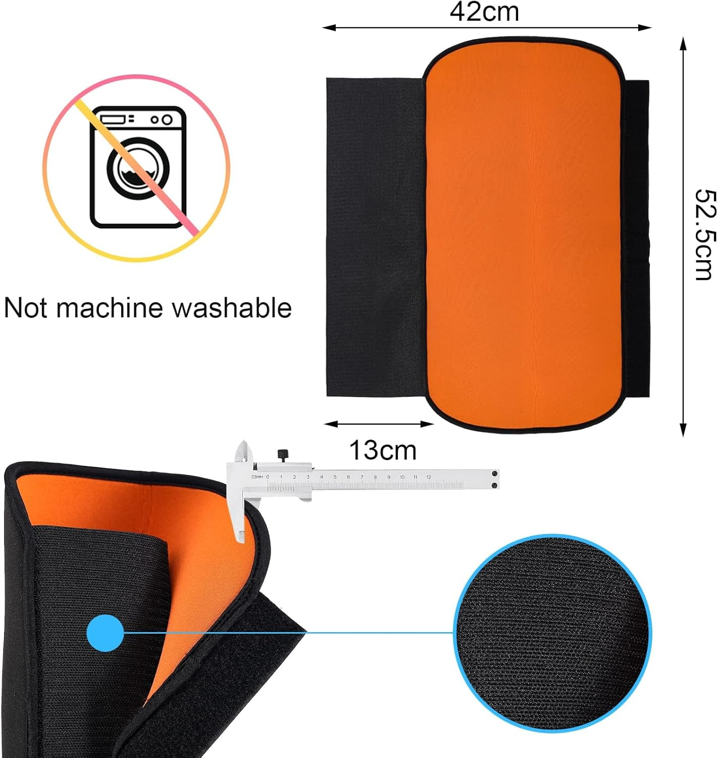 Kuskins E-Bike Battery Protective Cover, Ebike Battery Cover 29-42 Cm, Black, Waterproof, Dustproof, Neoprene image number 2