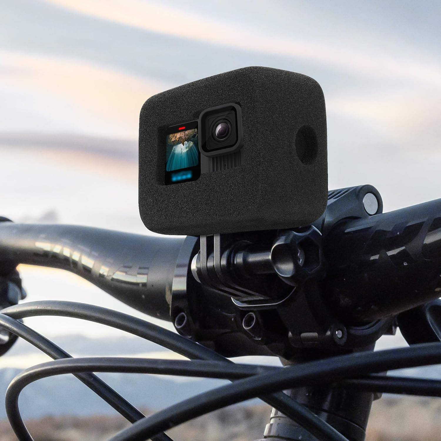 Geekria for Creators Windslayer Cover Wind Muff Compatible with Gopro Hero 13, 12, 11, 10, 9 Action Camera, Housing Frame Case, Video Noise Reduction Sponge Accessories (Black / 2 Pack) image number 3