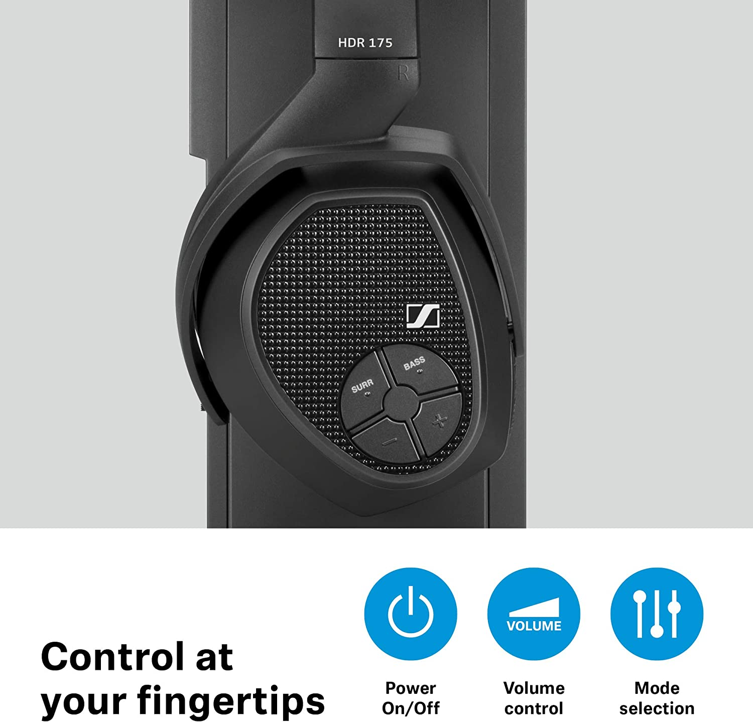 Sennheiser TV Listening Wireless Headphones RS 175, Black image number 1