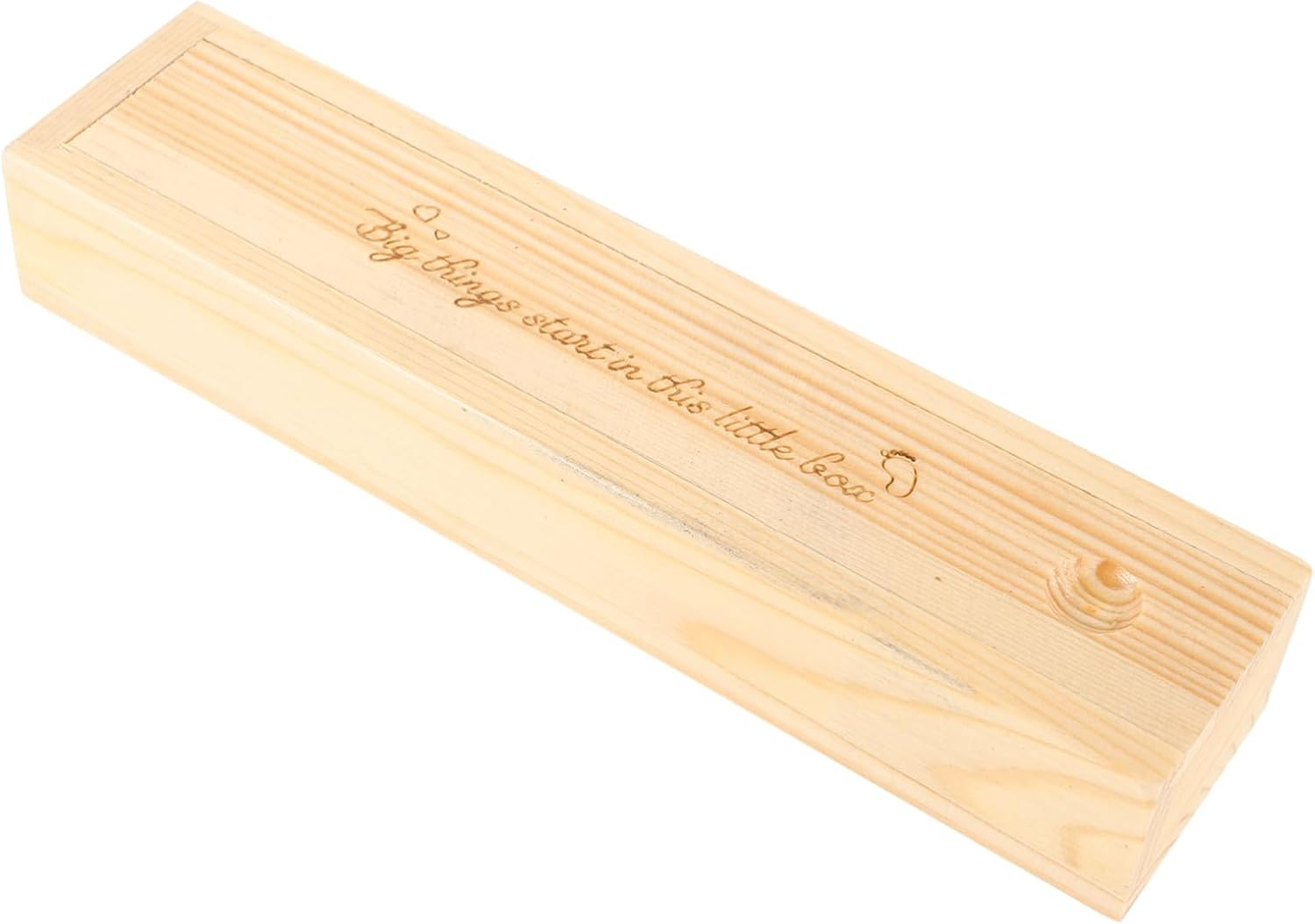 Pregnancy Test Keepsake Box with Lid Newborn Announcement Wooden Storage Case Female Keepsake Organizer Natural Wood Color Baby Memory image number 4