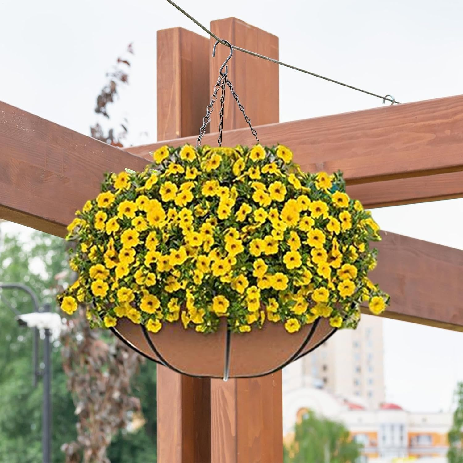 Felt Planter Liners | round Flower Basket Liners,Set of 3 Replacement Inserts, Garden Supplies for Backyard, Courtyard, Balcony image number 4