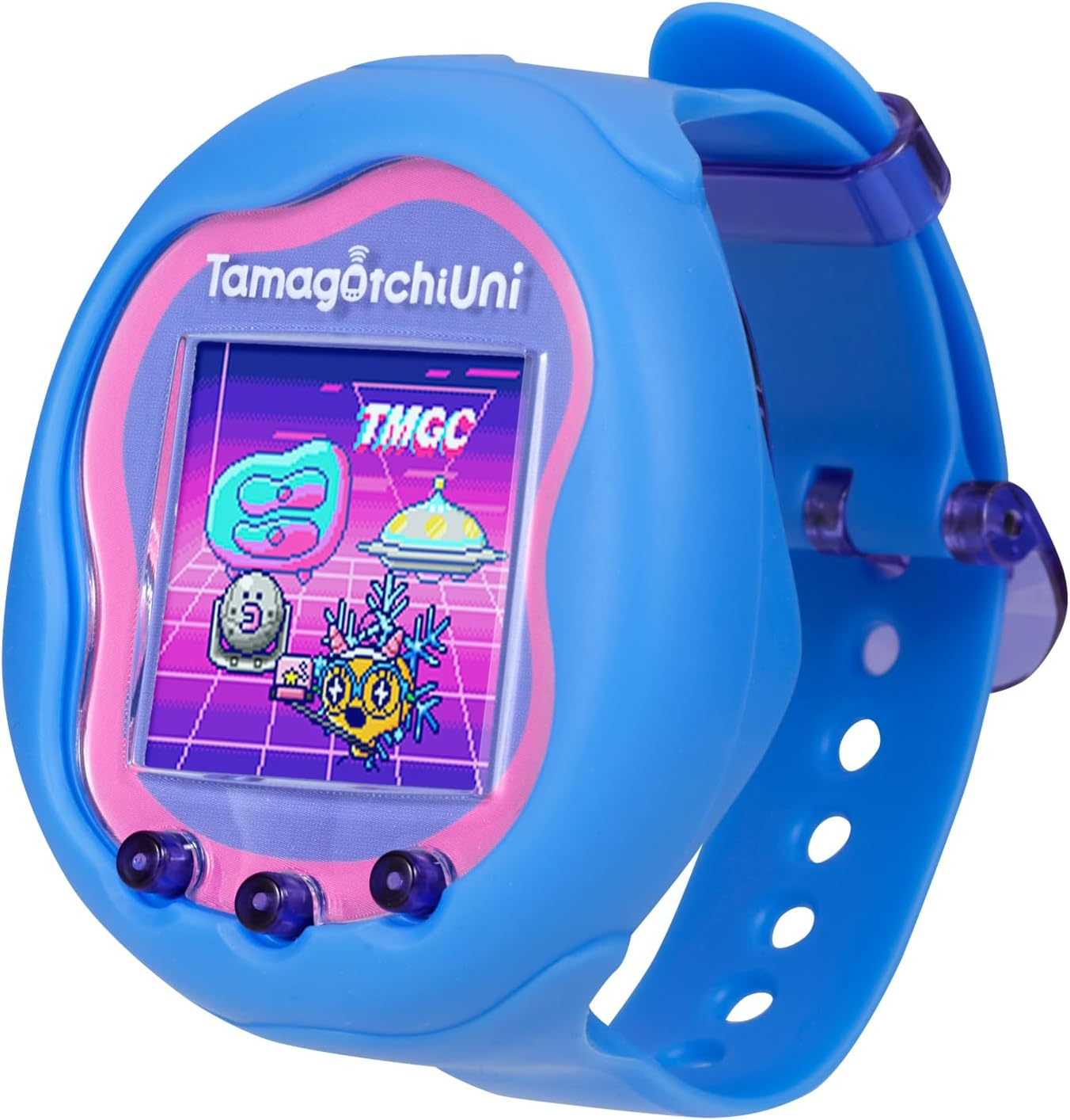 Bandai Tamagotchi Uni Virtual Pet, Blue, Multicoloured 43353 with Keyring Limited Edition (Bandai Spain Only) 43353 image number 3