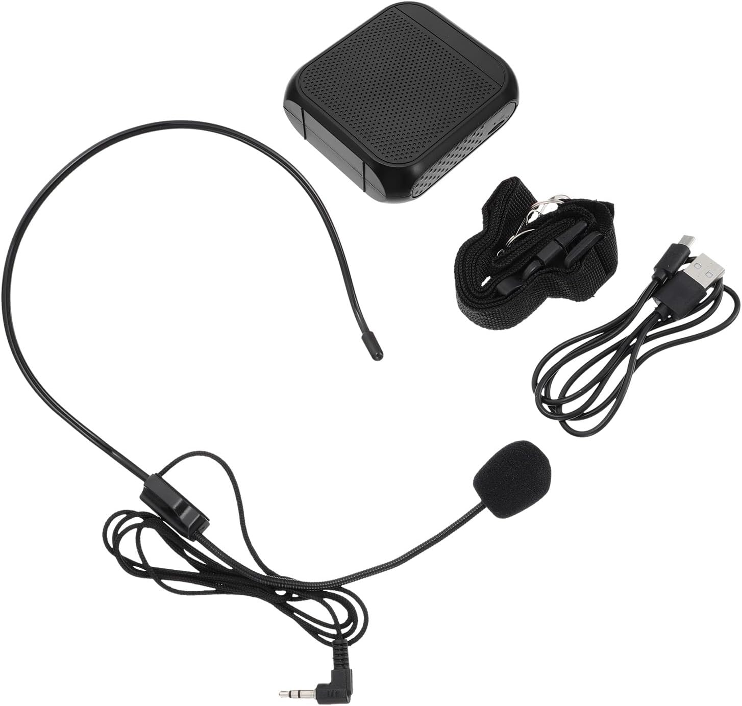 SEWACC Wireless Voice Amplifier Portable Loud-Speaker Small Wireless Connection Speaker for Street Vendors and Tour Guides Dc3.7V Power, Black Portable Amplifier for Outdoor Use image number 3