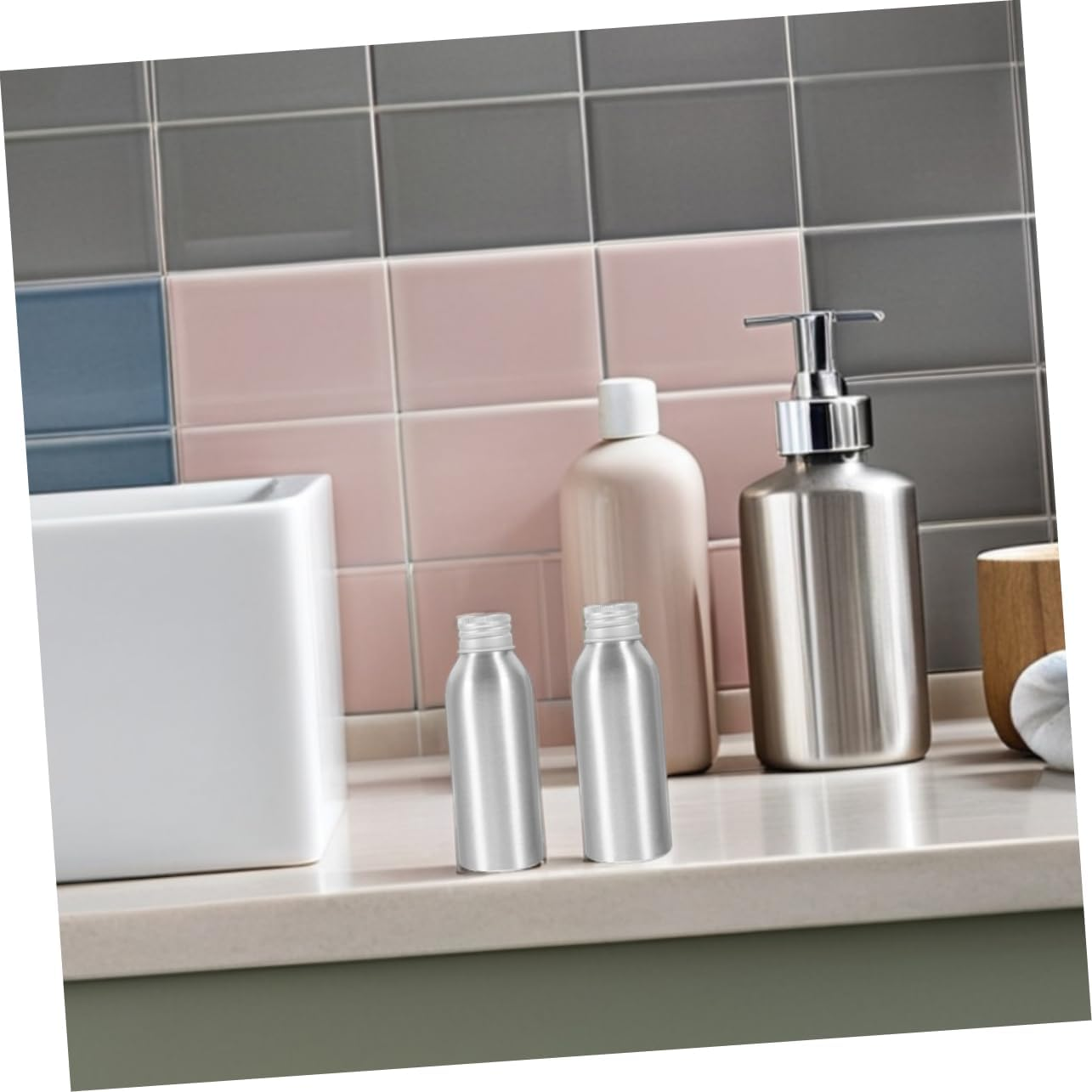 BESTYASH 5Pcs Travel Essential Oil Bottles Aluminum Oil Jars Refillable Dispensers Leakproof Empty Aluminum Bottles for Fragrance image number 5