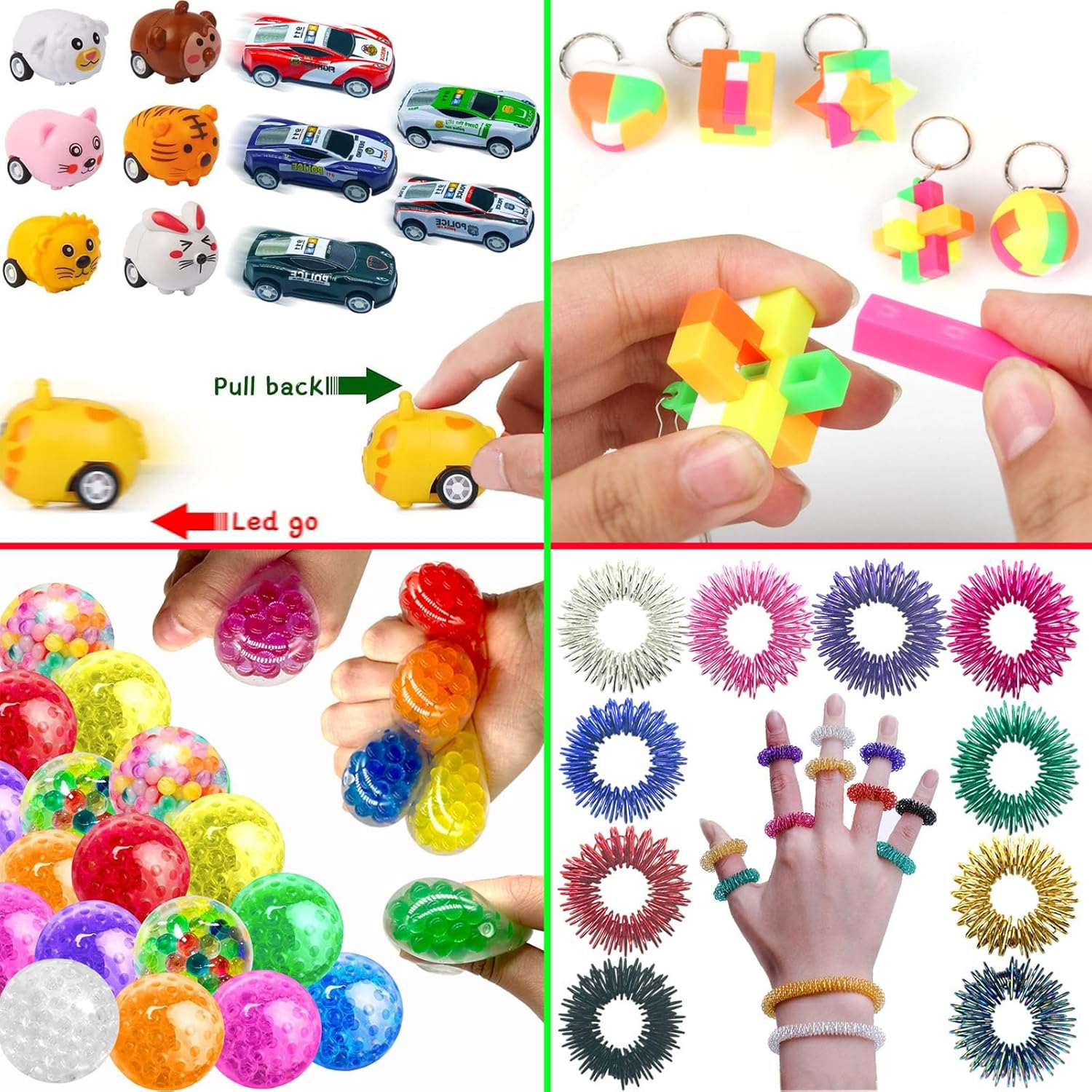 Fidget Toys Set, 110 Pcs Party Favors Stress Relief Sensory Toy Set for Kids & Adults, Goodie Bags Fillers for Kids Birthday Party, Easter Basket Stuffers, Classroom Prizes, Treasure Box Toys image number 2