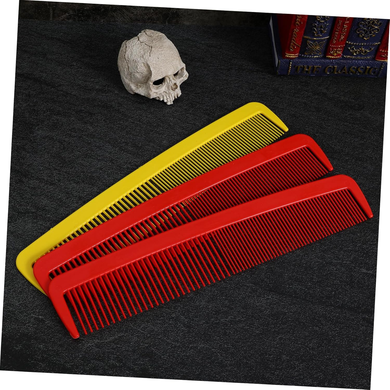 HEATSHAKING 3 Pcs Halloween Big Comb Handmade Wide Tooth Props for Party Carnival Lightweight Portable Accessories Random Color image number 5