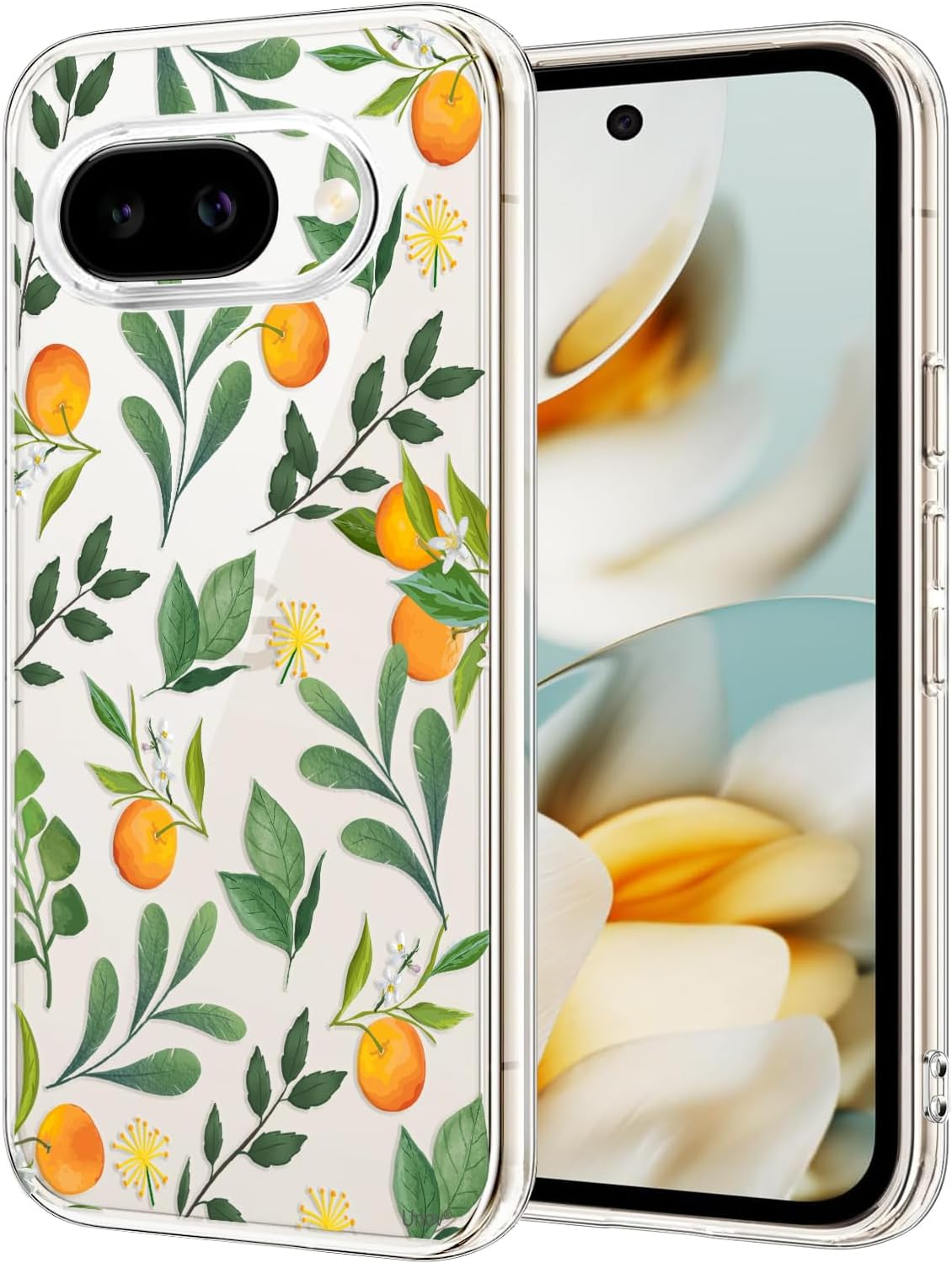 Unov Case Compatible with Pixel 9A Case Clear with Design Soft TPU Shock Absorption Slim Embossed Pattern Protective Back Cover (Mint Mandala)