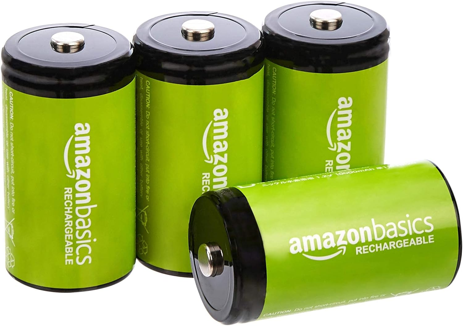 Amazon Basics 4-Pack Rechargeable D Cell Nimh Batteries, 10000 Mah, Recharge up to 1000X Times, Pre-Charged image number 5
