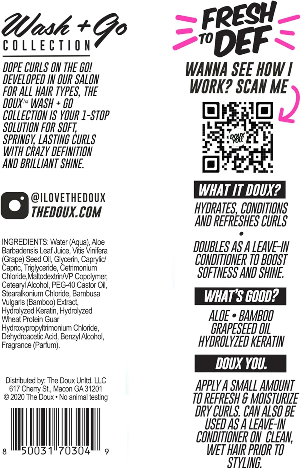 The Doux FRESH to DEF Leave-In Curl Refresher