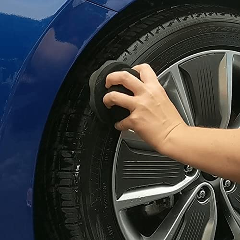 IPELY 2 Pack Large Tire Dressing Applicator Pad, Durable and Reusable Hex-Grip Tire Detailing Tool for Applying Tire Shine image number 4