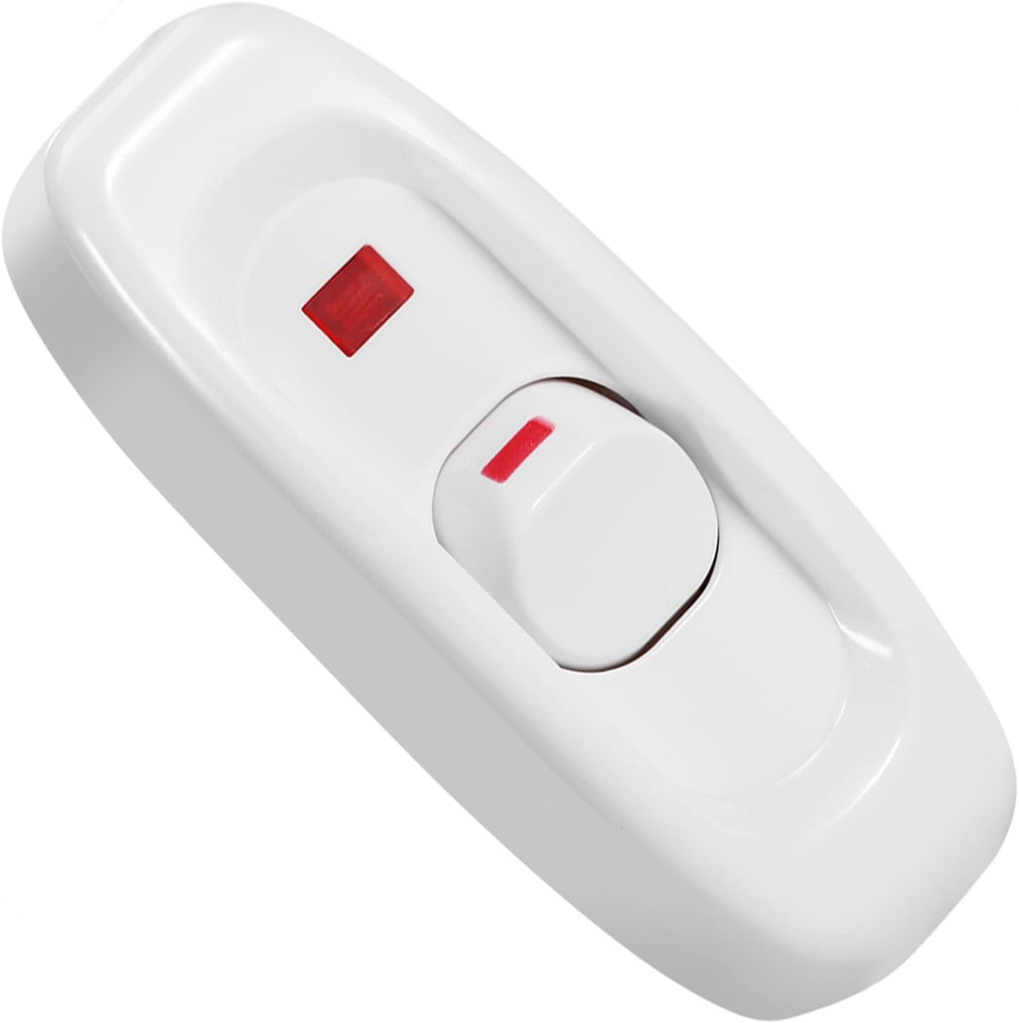 Lamp Switch, On/Off Switch Lamp AC 10A Inline On/Off Table Desk Lamp Cord Cable Switch with LED Indicator Light (White) - Black image number 4