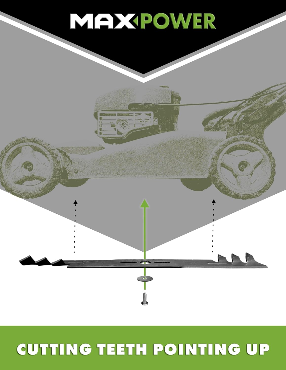 Maxpower 331982B Lawn Mower Replacement Parts, 22 Inches, Gold