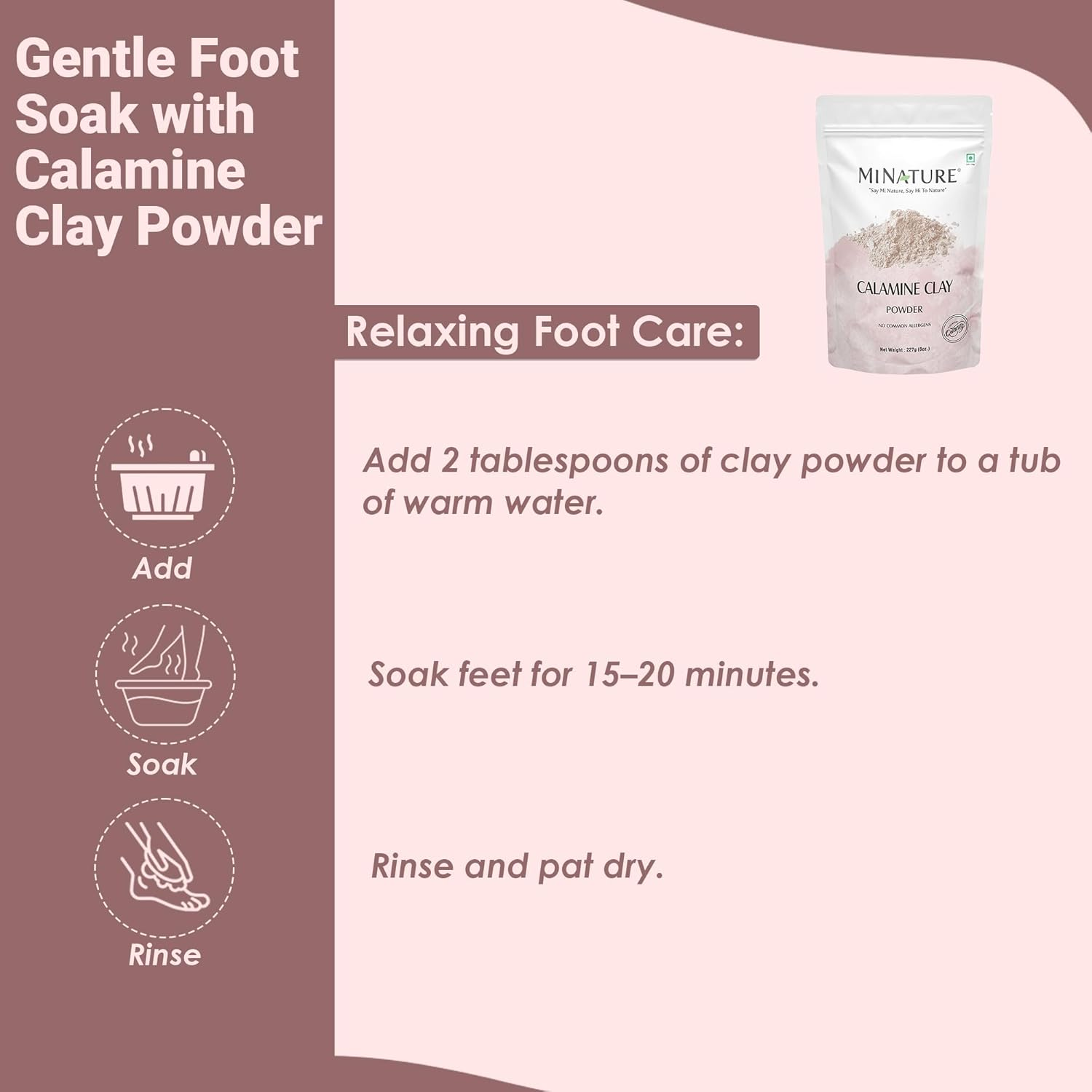 Minature Calamine Clay Powder, 227G(8 Oz) Resealable Pouch| Pure Natural Facial Cleansing Mask| DIY for Scrubs, Bath Bombs & Face Mask image number 3