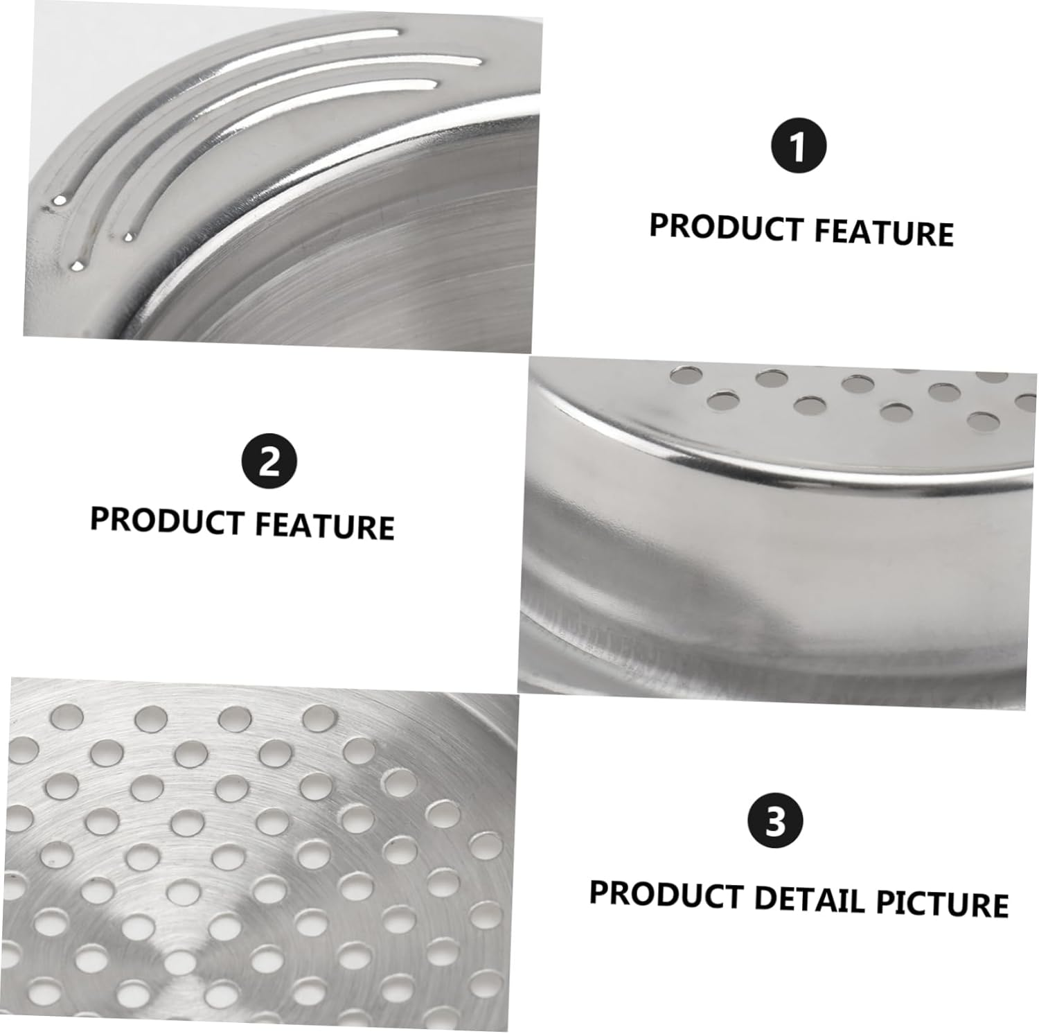 MAGICLULU Food Can Strainer 304 Stainless Steel Colander Easy to Clean for Canning Drain Basket for Vegetables image number 2