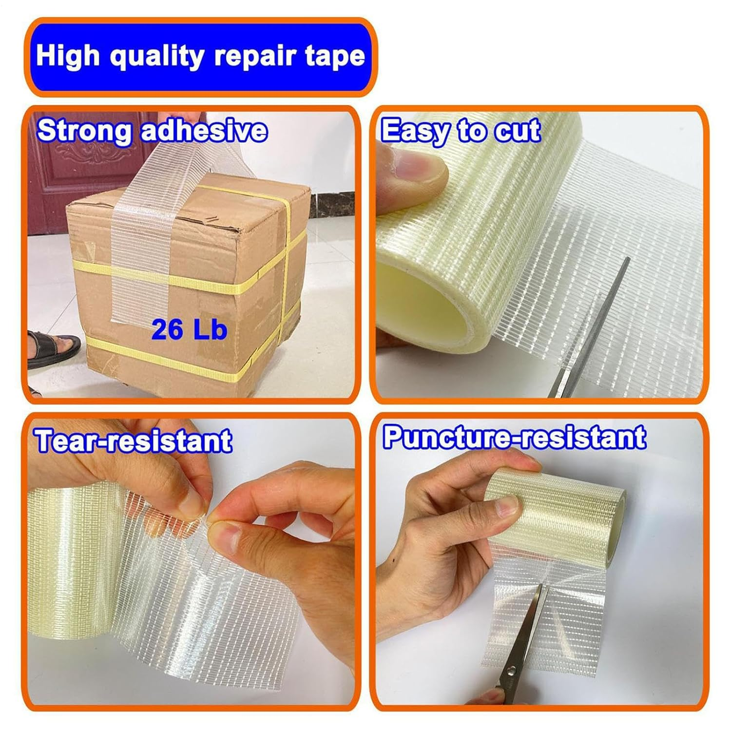 Awning Repair Tape &ndash; Clear Tarp Patch Tape, Waterproof Seal Strip | Wide Adhesive Fixing Kit for RV Awnings, Outdoor Canvas, Boat Covers, Tent, Hose Repairs, Camping Shelter Maintenance image number 5