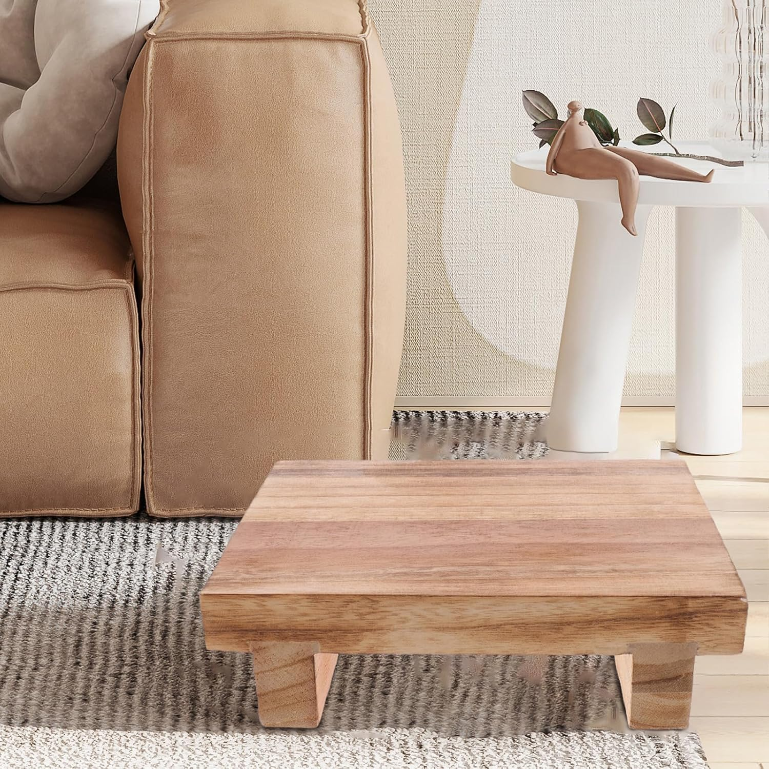 Cabilock Small Footstool for Elderly Compact Foot Rest for Living Room Bathroom Office and Entryway Versatile Step Stool for Adults image number 2