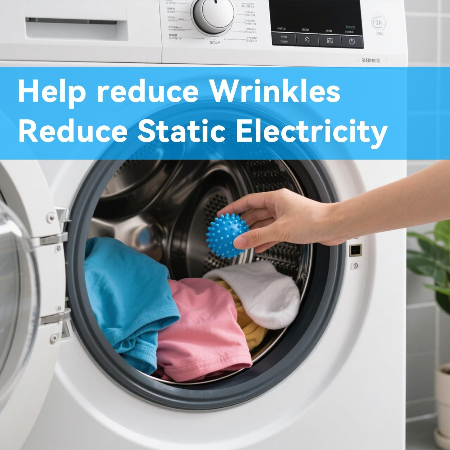 Washing Ball for Washing Machine, Pack of 6 Washing Balls for Washing Machine, Reusable Dryer Balls, Laundry, Drying Ball for Home Clothes, Cleaning image number 1