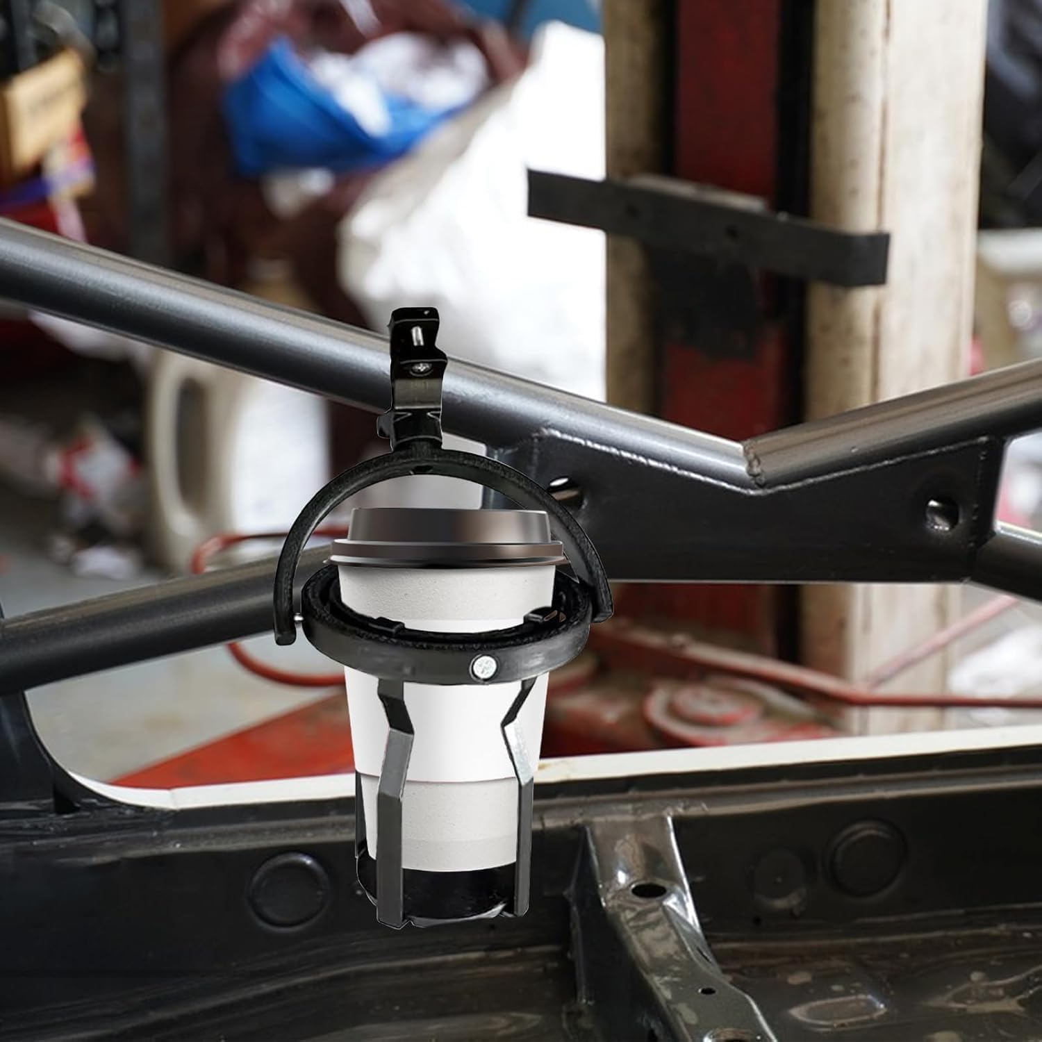 Gyroscopic Self-Leveling Cup Holder, 1Pc Gyroscopic 360&deg; Rotatable Universal Cup Holder Expander Clamp, Anti-Spill Gyroscopic Cup Holder for Car or Bike, Black image number 2