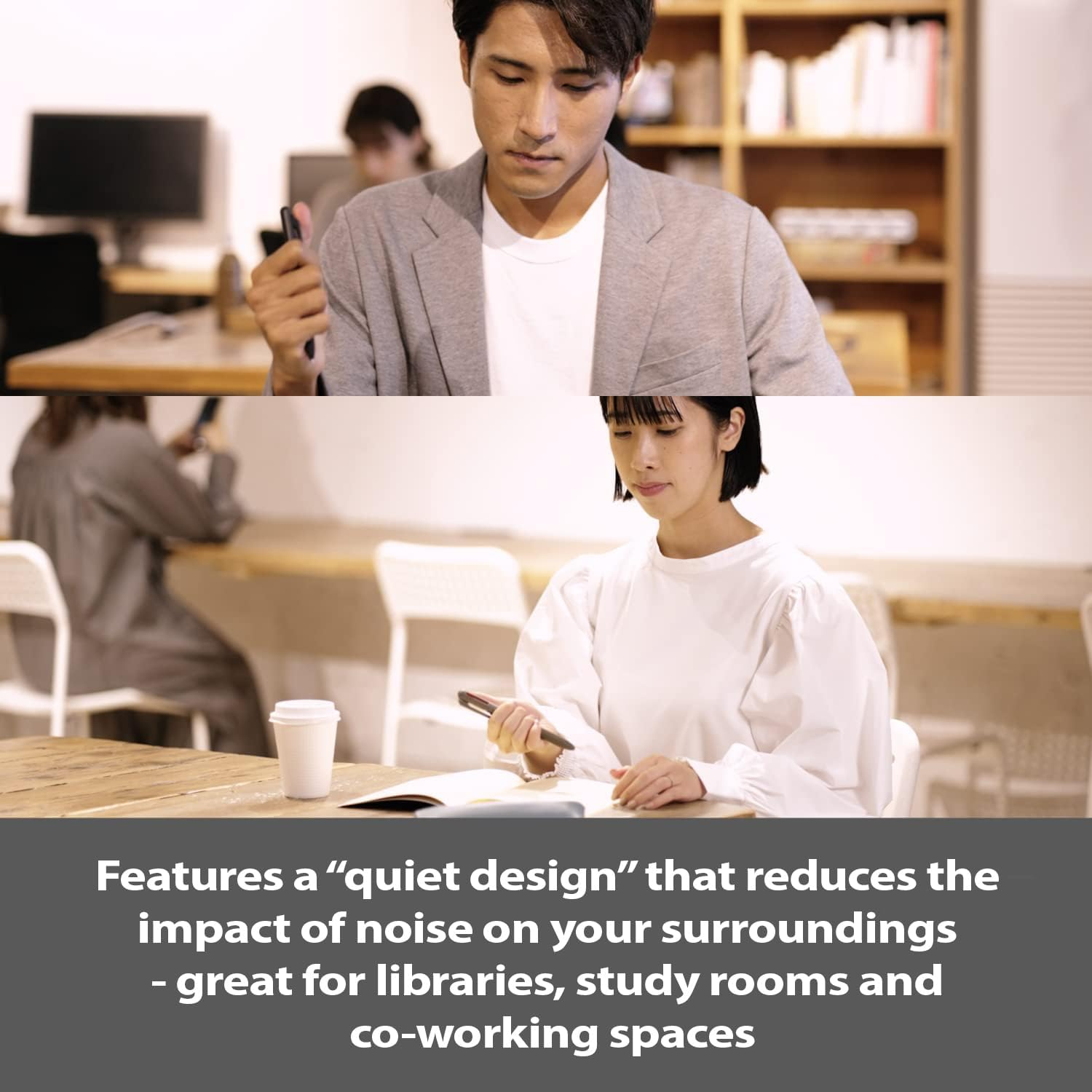 Pentel Calme Retractable Ballpoint Pen 0.7Mm Medium Nib Beige Barrel Black Ink, Box of 10 Pens (BXA107H-A) image number 6