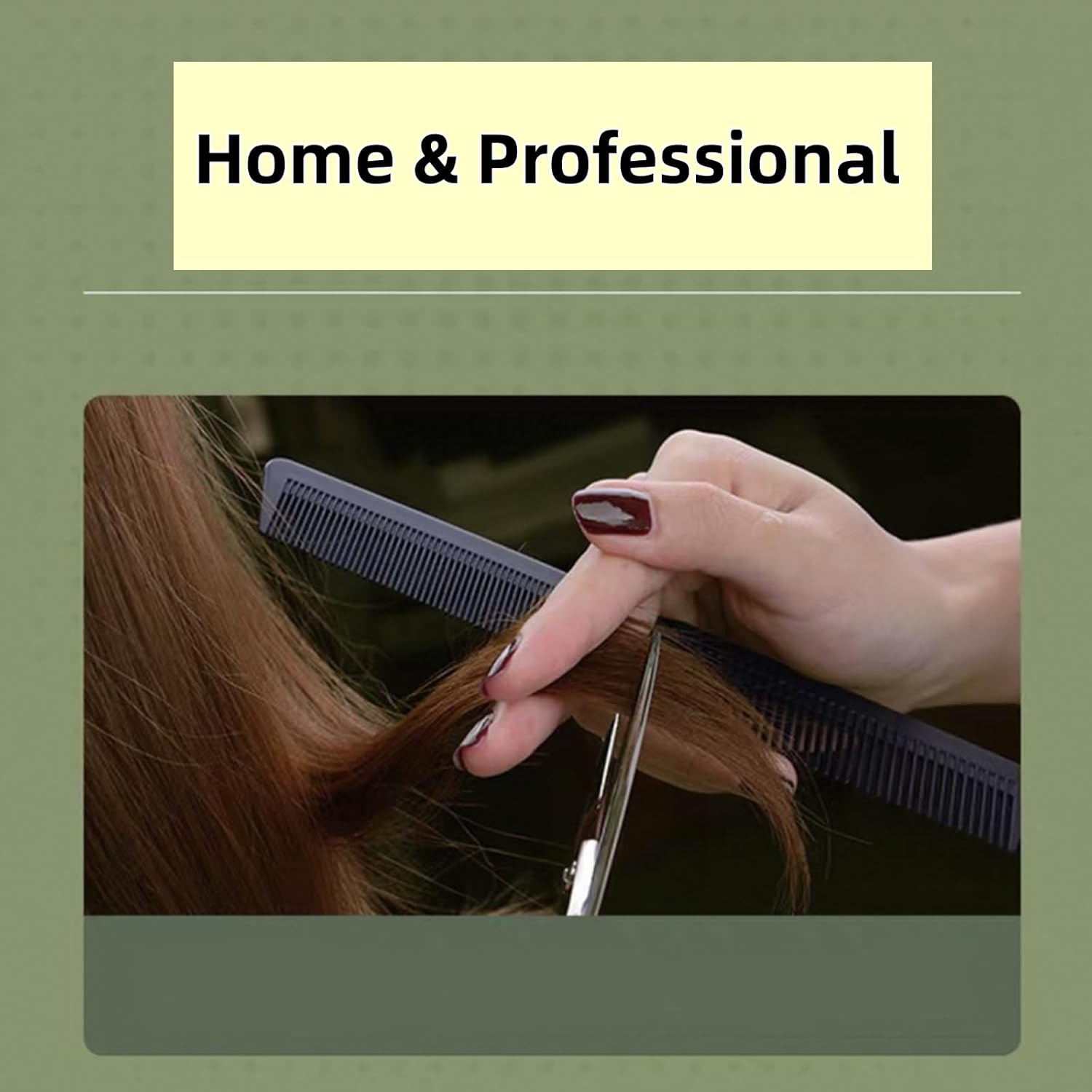 LIANRISES 2Pcs Cutting Comb, Hair Comb Fine Tooth, Barber Comb for Women and Mens Hairdressing Comb, Heat Resistant anti Static, Coarse Fine 2 Teeth image number 4