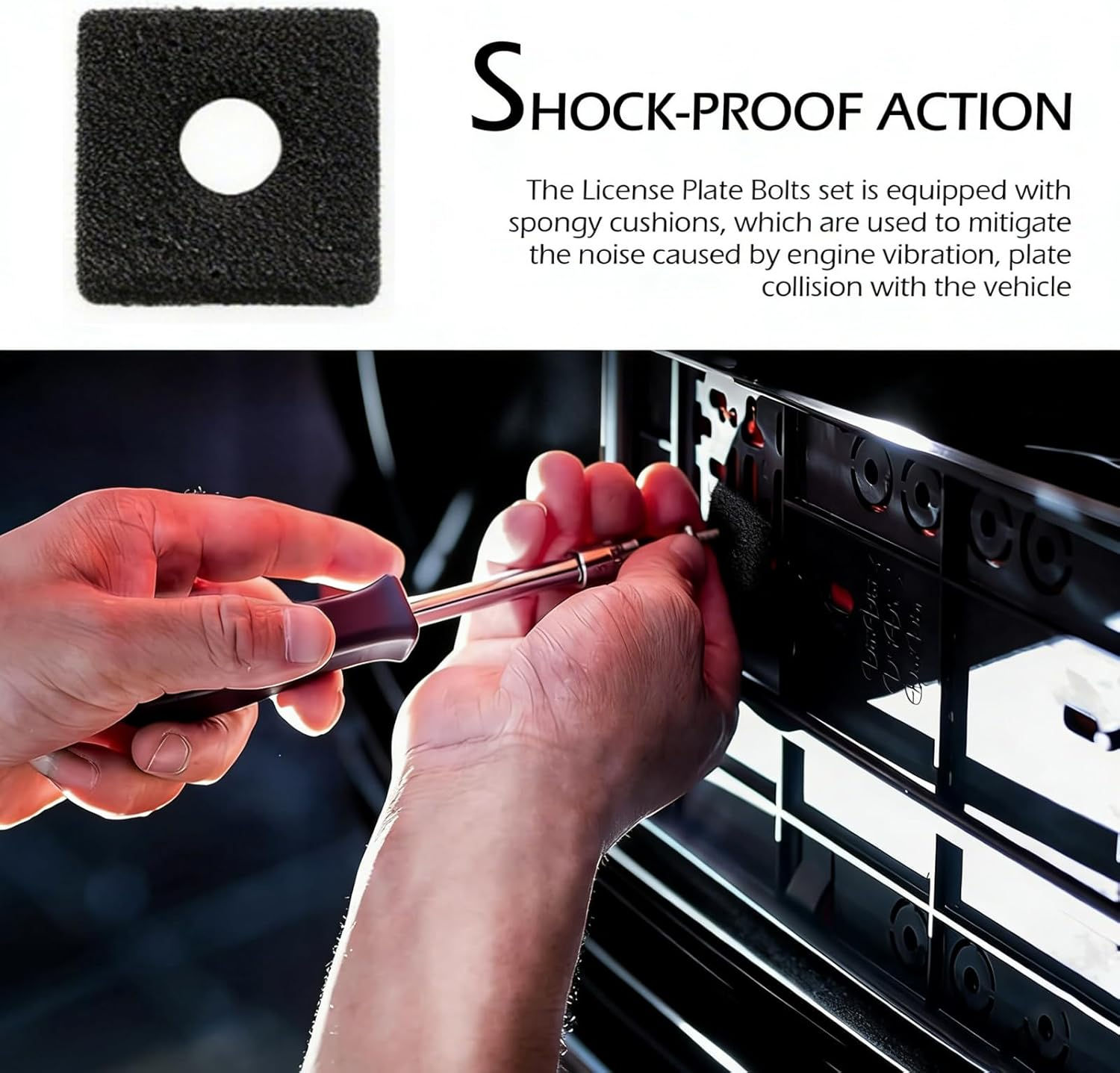 Anti Theft License Plate Screws with Caps, Stainless Steel License Plate Bolts for Car & Motorcycle, Secure Anti-Theft Kit, Tornillos Para Placas De Carro image number 2