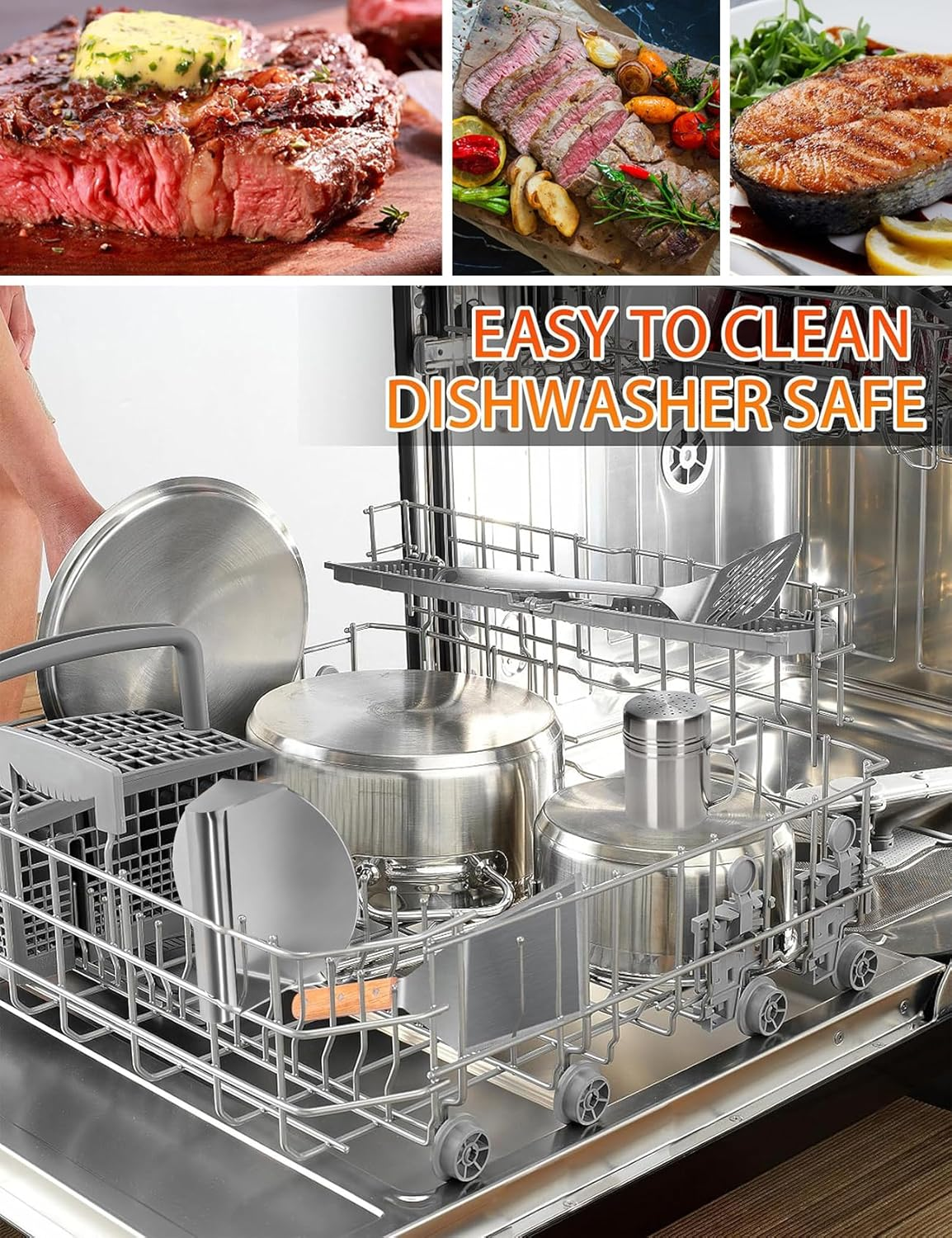 3 PCS Smashed Burger Kit, Burger Press+Grill Spatula+Seasoning Shaker, Stainless Steel Burger Smasher, Outdoor Cooking, Hamburg Making Kit, Barbecue Accessories Kit for Flat Griddle, Grilling Gift image number 5