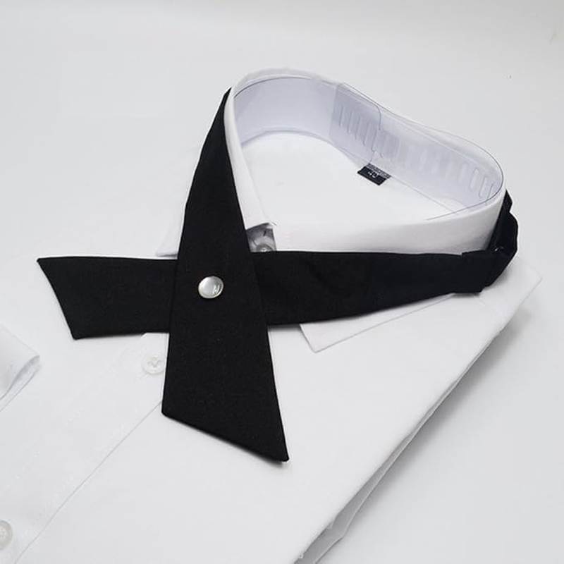 Tie for Men Women Adjustable Criss-Cross Bowtie School Uniform Pre Tied Bows for Girls Neck Tie Accessories image number 1