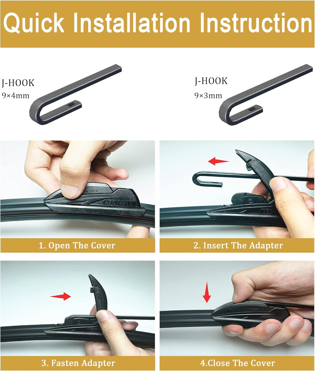 Windshield Wiper 26"+18"+14" Replacement for 2014-2022 Jeep Cherokee Original Equipment Windshield Wiper Blades (Pack of 3) U/J Hook