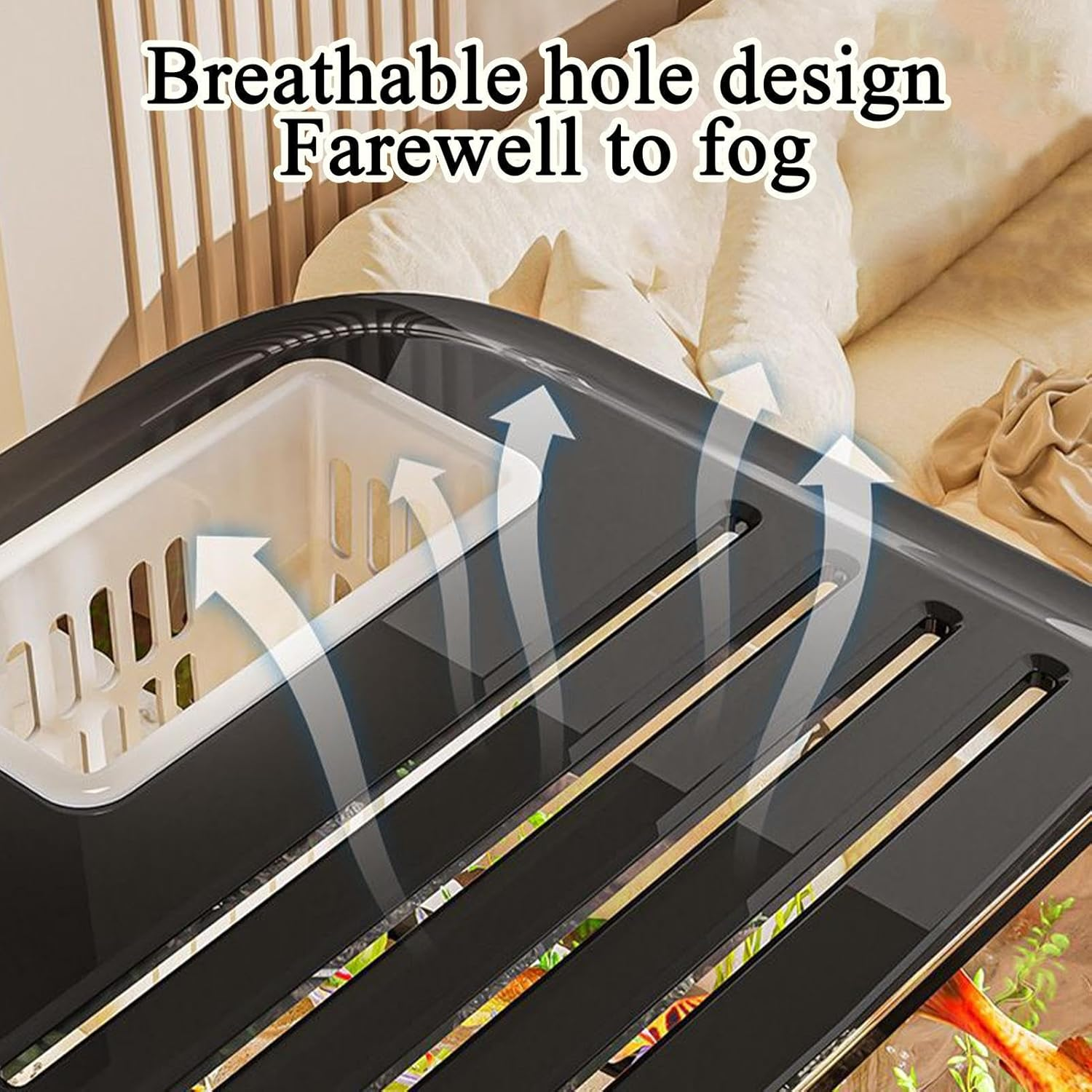 Fish Tank Starter Kit with Ventilation Holes - Fish Tank Setup Kit,Habitat with Stairs for Saltwater Freshwater Sand Shrimp Plant Decor Turtle Landscaping Aquatic Life image number 2