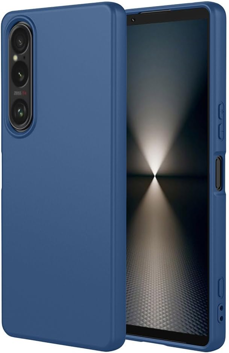 SEAHAI Case for Sony Xperia 1 VII, Ultra Thin Silky-Soft Touch Soft Liquid Silicone Phone Cover with Shockproof Airbag Design, Premium TPU Bumper Fashion Case - Black