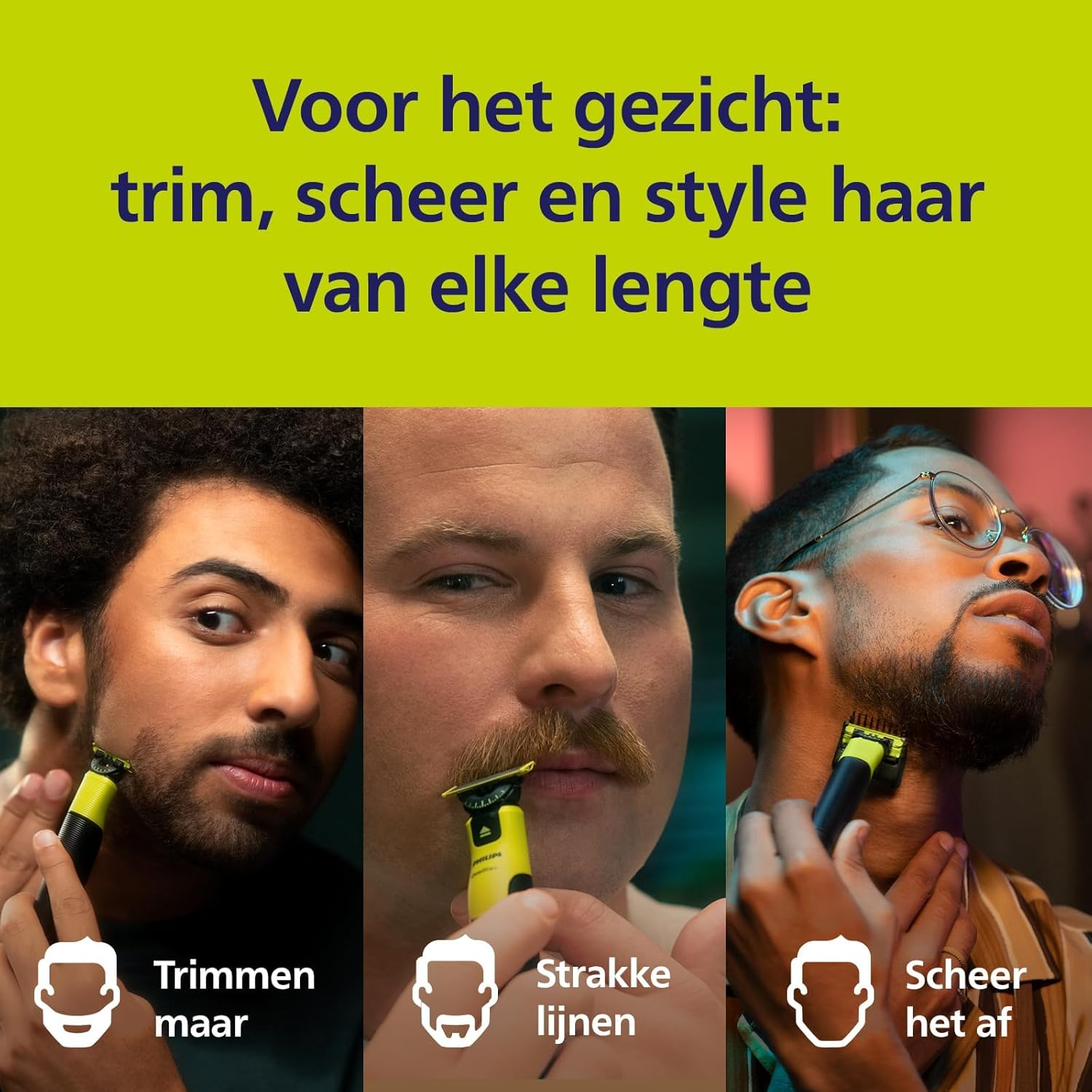 Philips Oneblade 360 Authentic Replacement Blades for All Oneblade and Oneblade Pro Models, Made of Durable Stainless Steel, Original from Philips, Triple Pack (Model QP430/60) image number 4