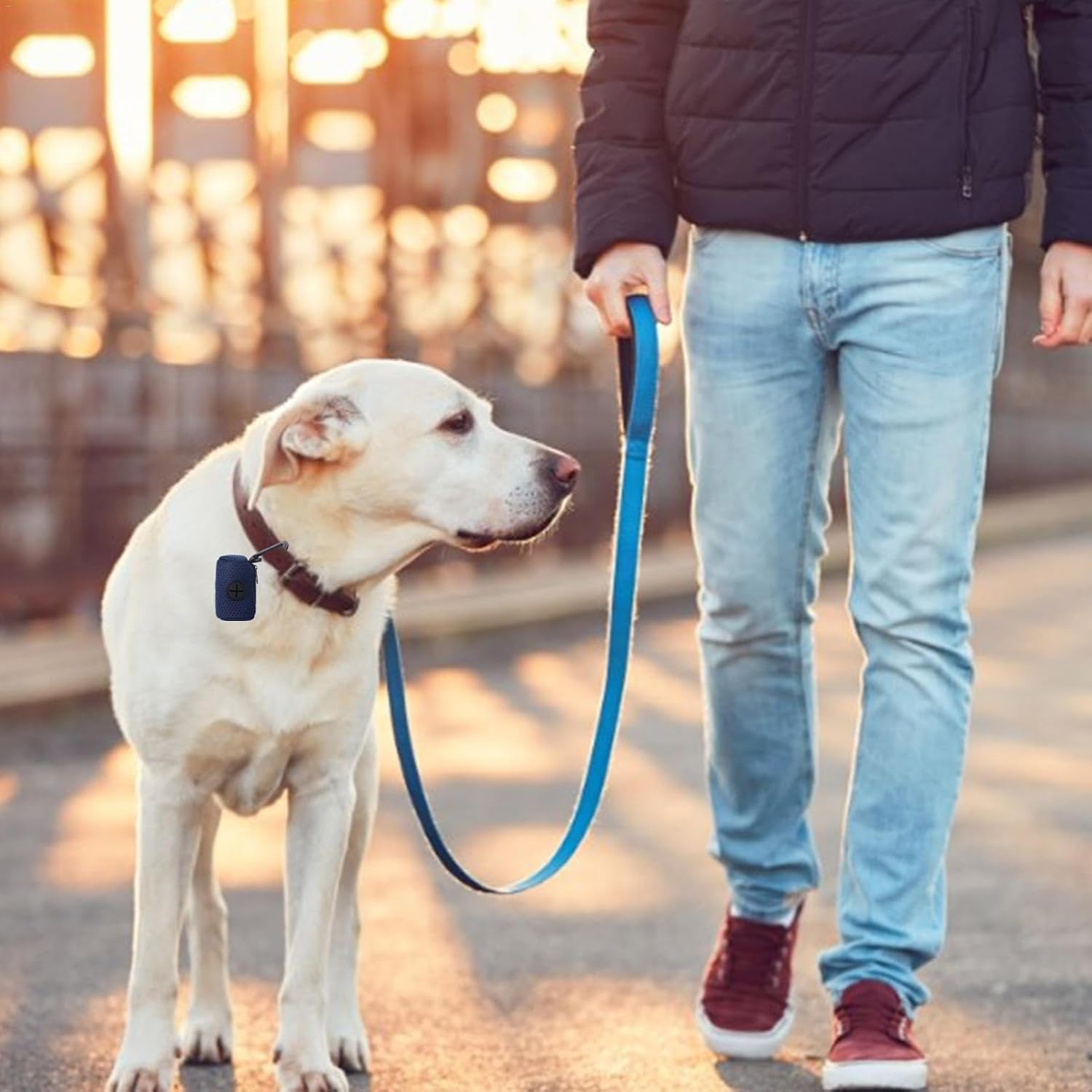 Mesh Fabric Dog Poop Bags Dispenser with Zipper,Hangable Pet Supplies for Dog Waste Bags, Large Capacity image number 2