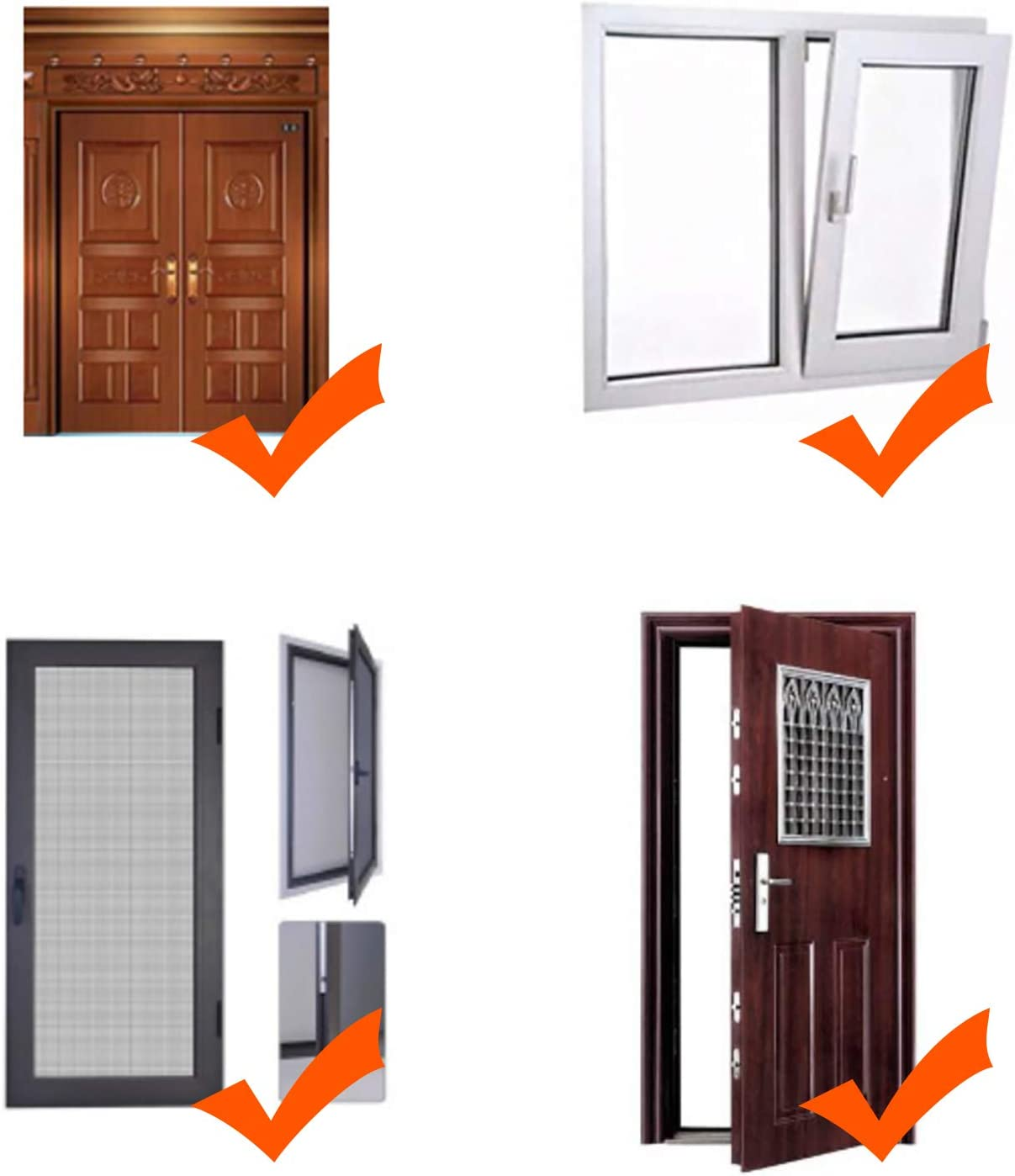 Valuehall Seal Strip 2 Rolls 65.6FT Self Adhesive Foam Window Seal Strip Weather Stripping for Doors and Windows Soundproofing Weatherstrip Collision Avoidance Rubber Gap Blocker V1A05 image number 4