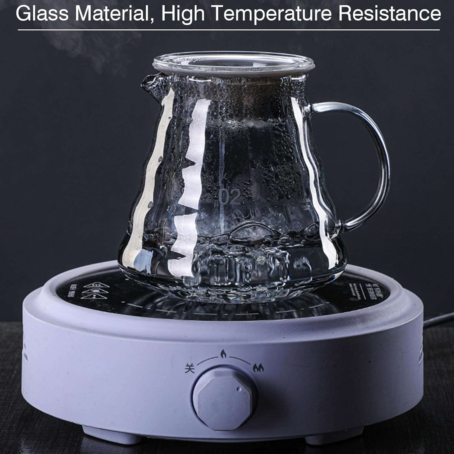 Qiccijoo Pour over Coffee Maker Set,Drip Coffee Maker with 100 Pcs V01 Paper Filter,20 Oz Borosilicate Glass Carafe,Portable Coffee Dripper Brewer for Home Cafe Restaurant Camping, 600Ml image number 1