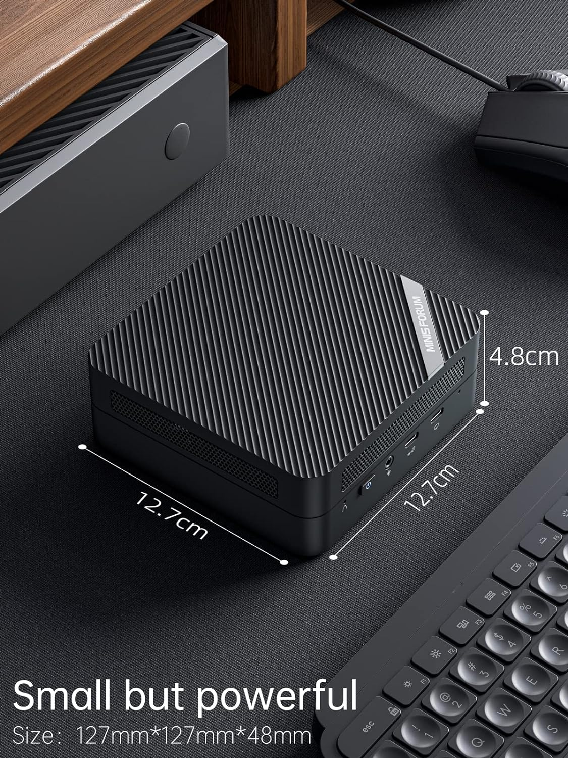 MINISFORUM Venus Series UM773 Lite Mini PC AMD Ryzen 7 7735HS up to 4.75Ghz 32GB DDR5 1TB Pcie4.0 SSD AMD Radeon 680M Mini Computer, 2 X Hdmi,1X USB4,5X USB Ports,Wifi 6,BT5. 2 image number 2