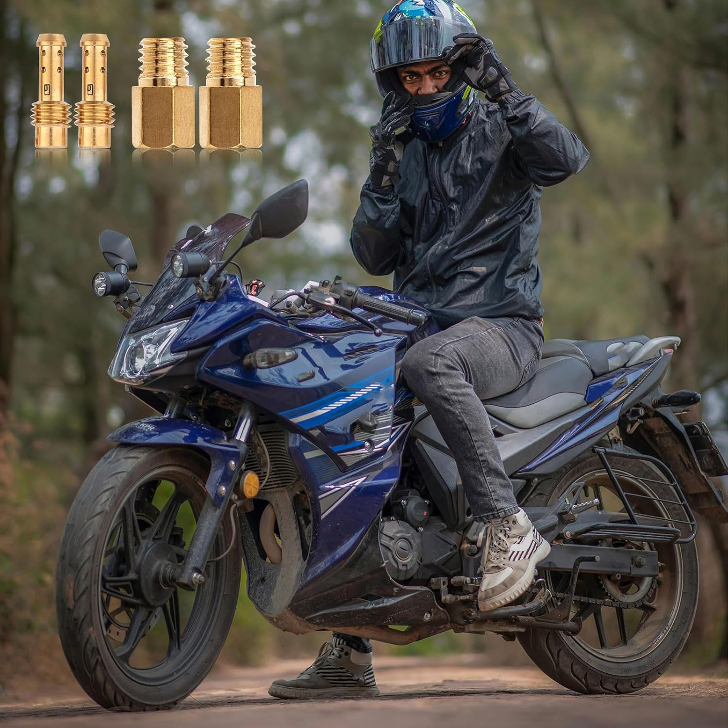 Carburetor Jet Kit, 30Pcs Main Jet Kit Secondary Slow Pilot Jet Accessories for Mikuni Carburetors Big Hex VM4/042 and VM22/210 Sets image number 3