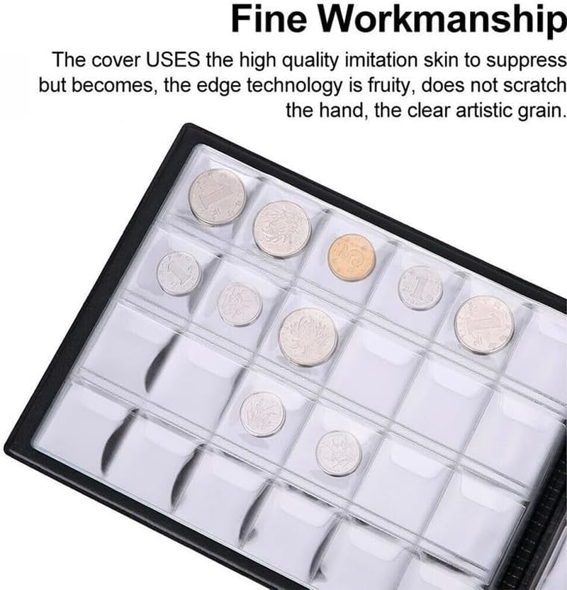 240 Coins Holder Collection Storage Collecting Penny Pocket Album Book RED AUS image number 6