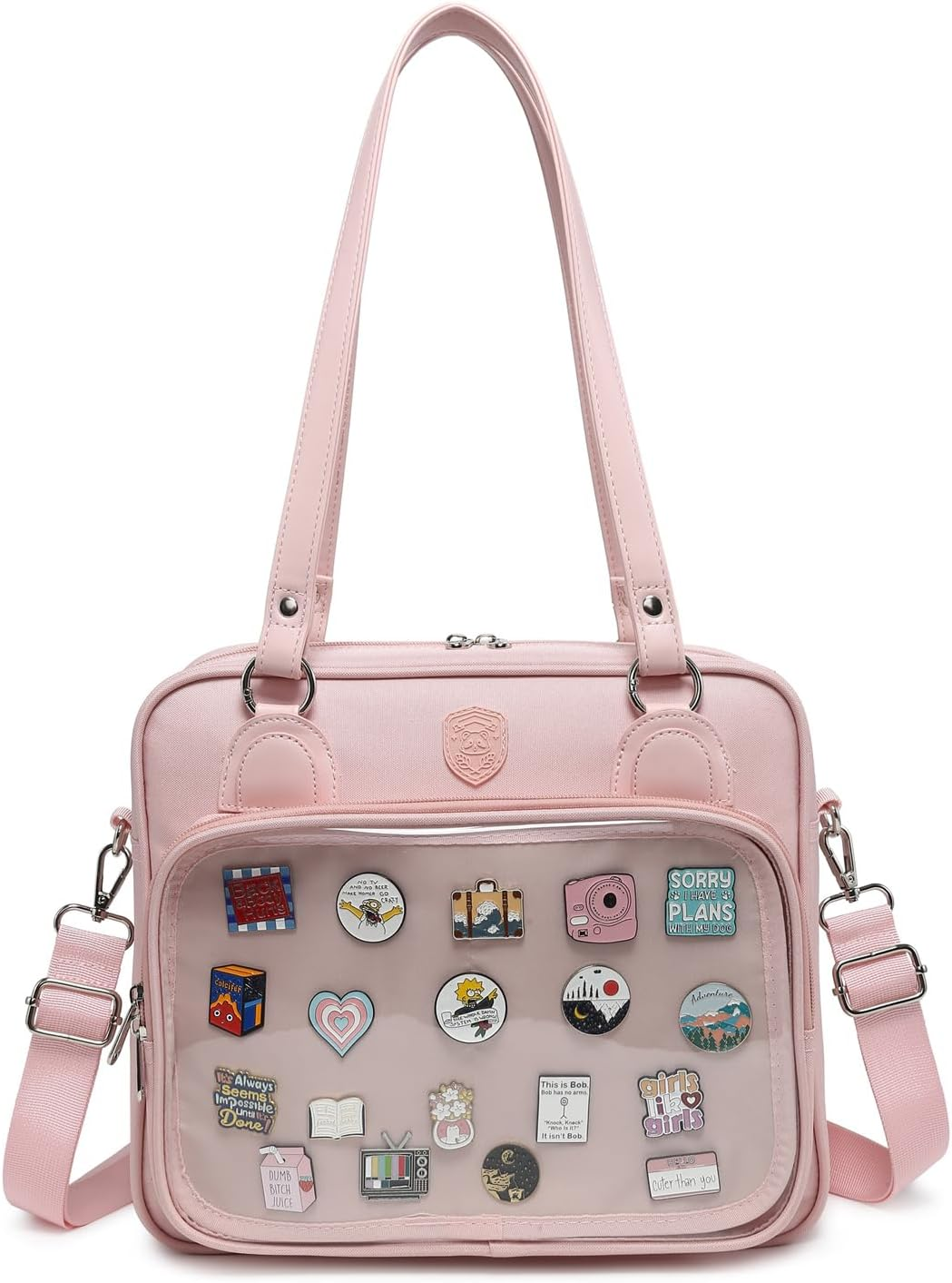 RAINBOW SMILE Ita Bag Heart Messenger Japanese School Bag Kawaii Large Anime Shoulder Handbags