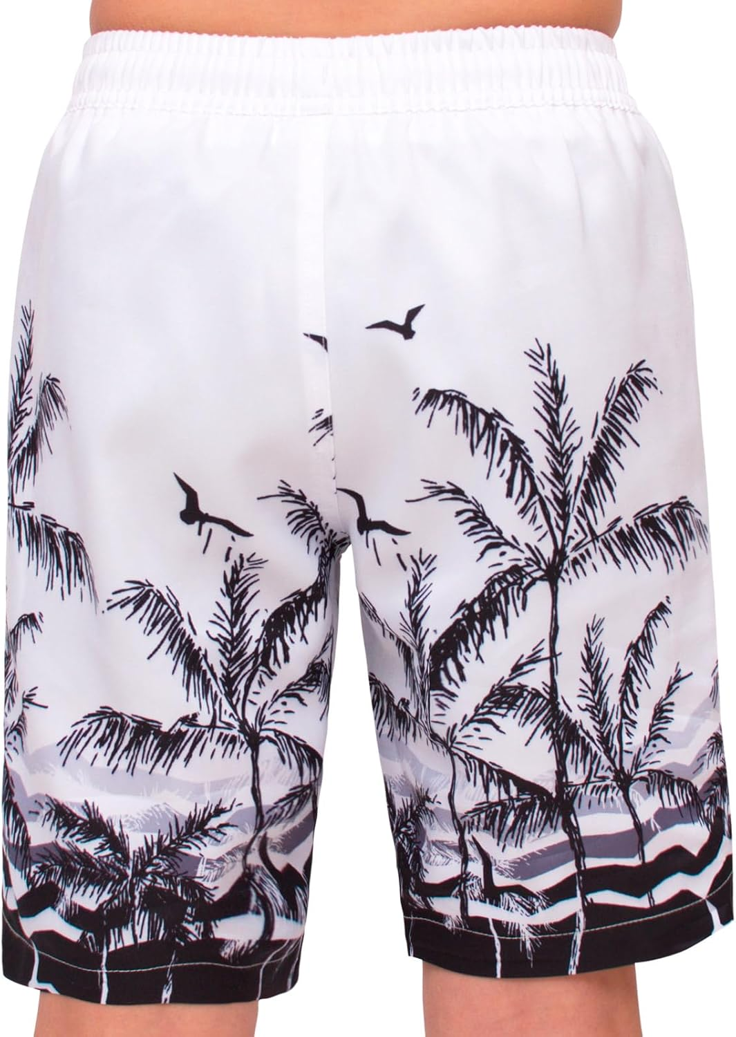 Hill & Sea Boys Swim Trunks 2 in 1 Bathing Suits for Kids Quick Dry Board Shorts Swimming Swimwear with Compression Liner Adjustable Drawstring