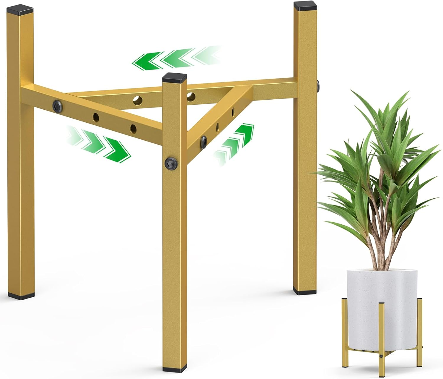 Flower Stand Decoration Flower Pot Shelf Iron Pot Stand Planter Holder for Flower Pot Home Garden Corner Porch Wedding Garden Home Decoration (Pot and Plant Not in The