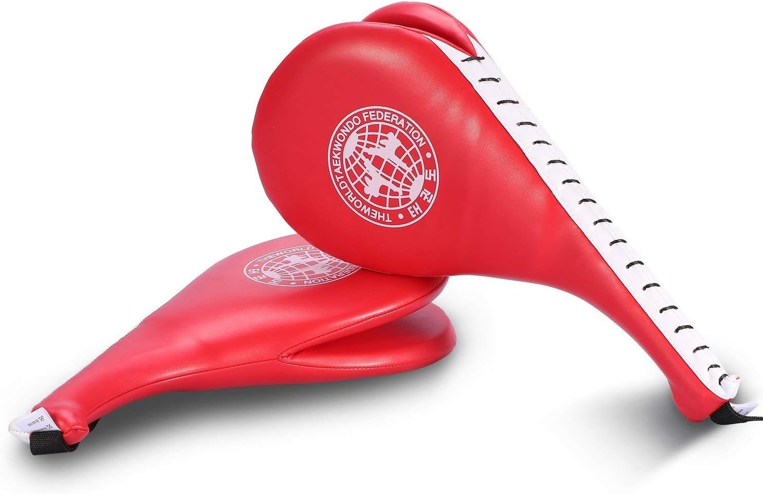 Yosoo 1 Pair of Taekwondo Double Kick Pad Target Tae Kwon Do Karate Kickboxing Training TKD Kicking Pad Practice Kick Target Training Double Face Kick Foot Pad Martial Arts Equipment Sporting Goods Pa image number 2