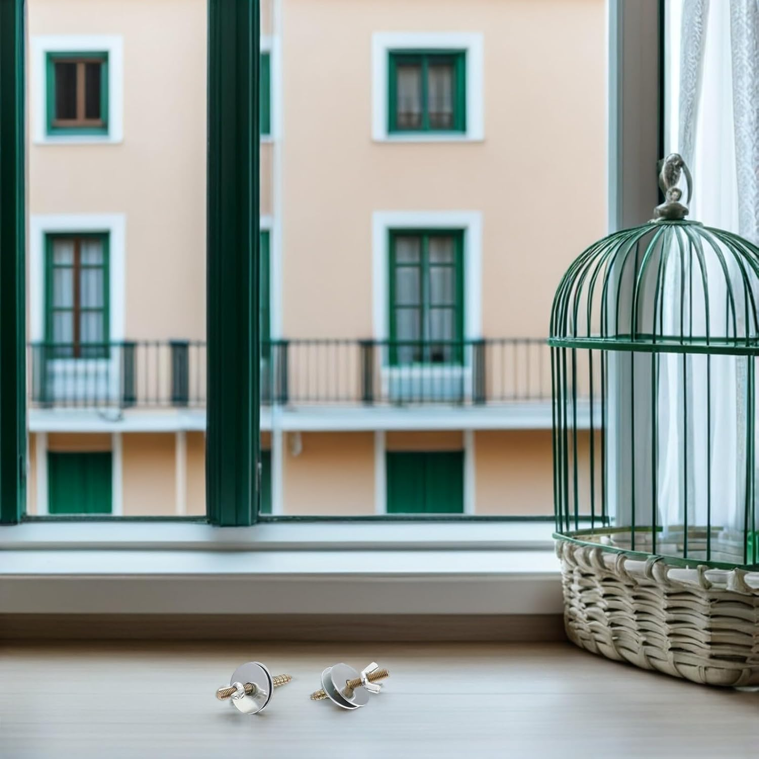 COHEALI 24 Sets Bird Cage Perch Screws and Cage Nuts Stainless Steel Hardware Kit with Washers for Parrot Chinchilla Platforms and Breeding Boxes Fixing Screws for Secure Pet Enclosures image number 4